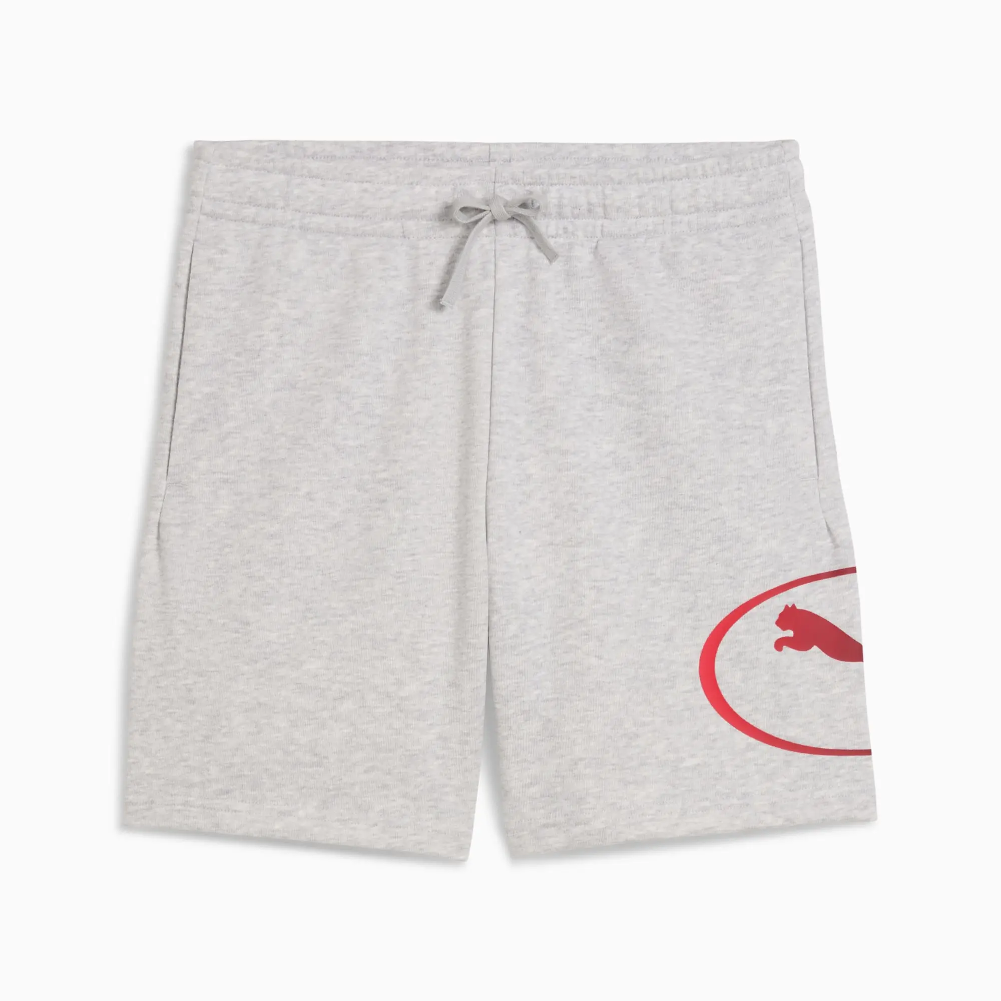 PUMA Sport Graphic Shorts Youth, Light Grey Heather, size 11-12 Youth