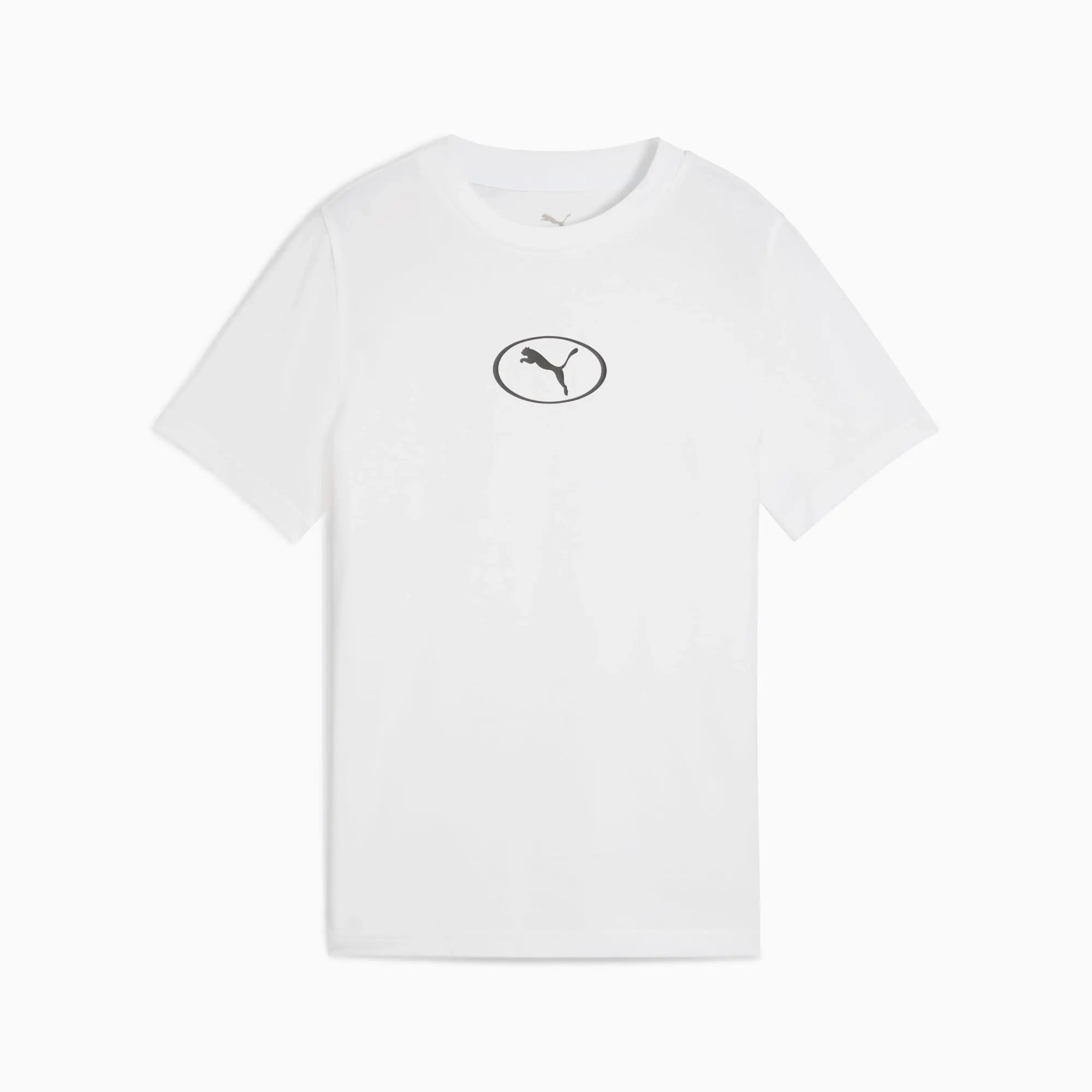 PUMA Sport Rib Collar T-Shirt Youth, White, size 11-12 Youth