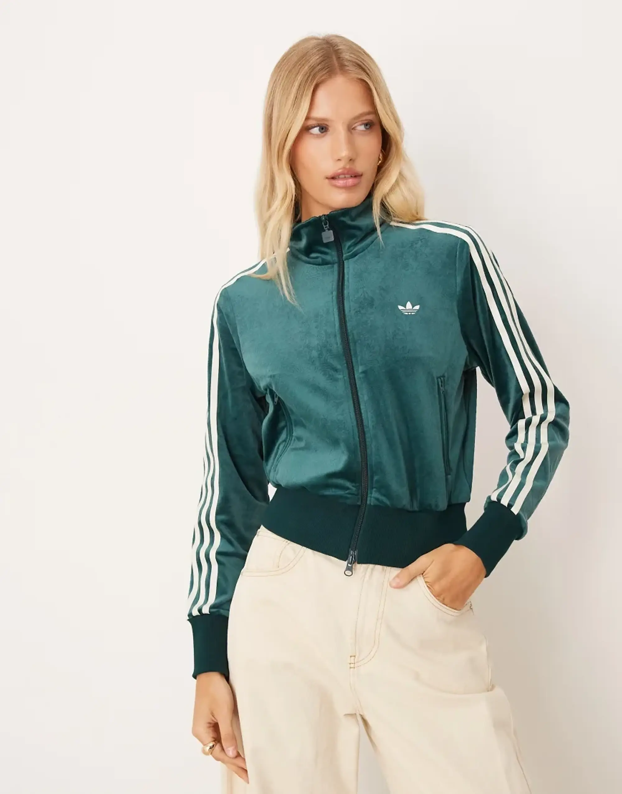 Adidas Originals X Liberty London Debossed Velvet Firebird Tracksuit Jacket