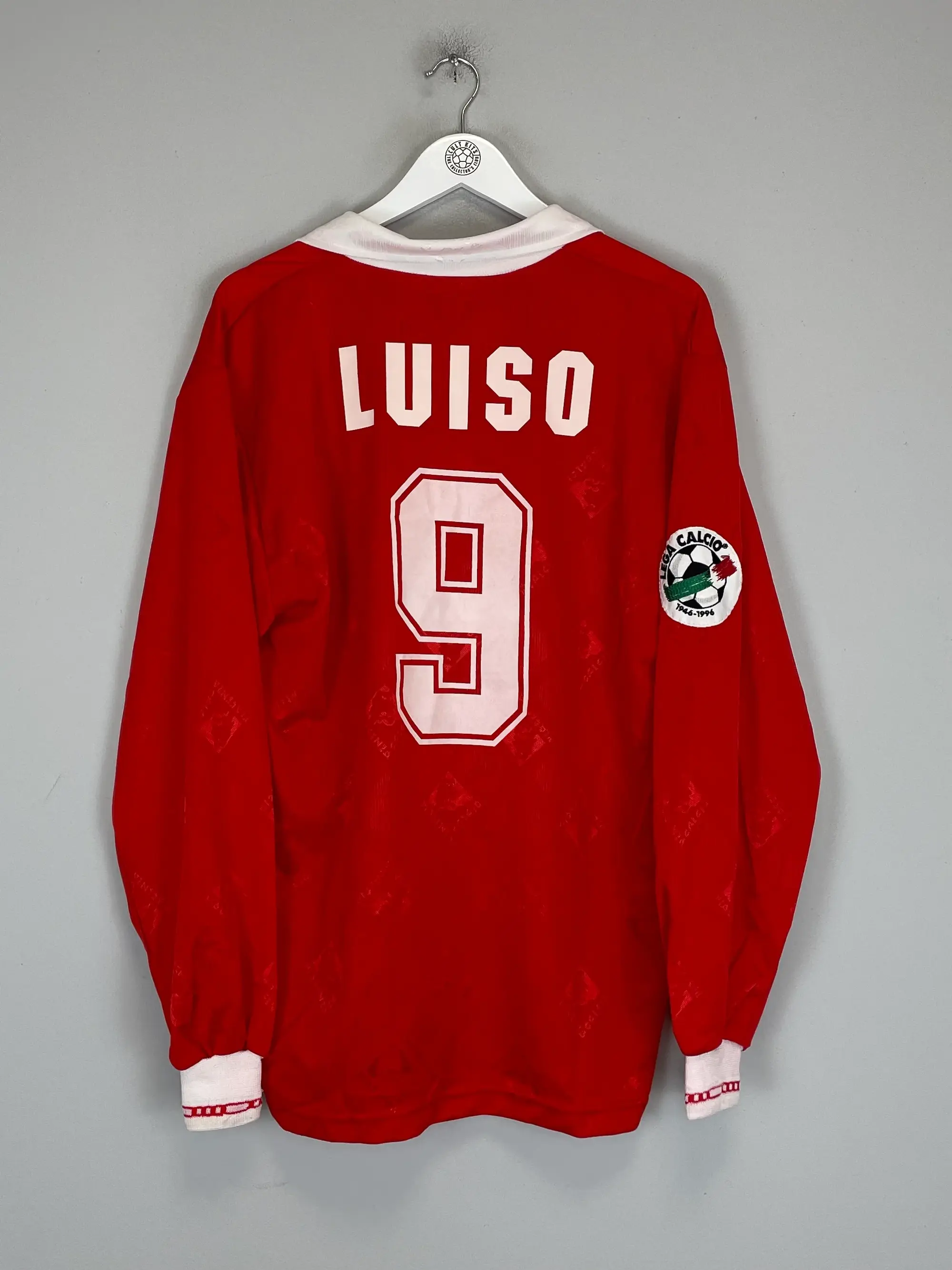 1995/96 PIACENZA CALCIO LUISO #9 *MATCH ISSUE* L/S HOME SHIRT (XL) ABM | CULT KITS