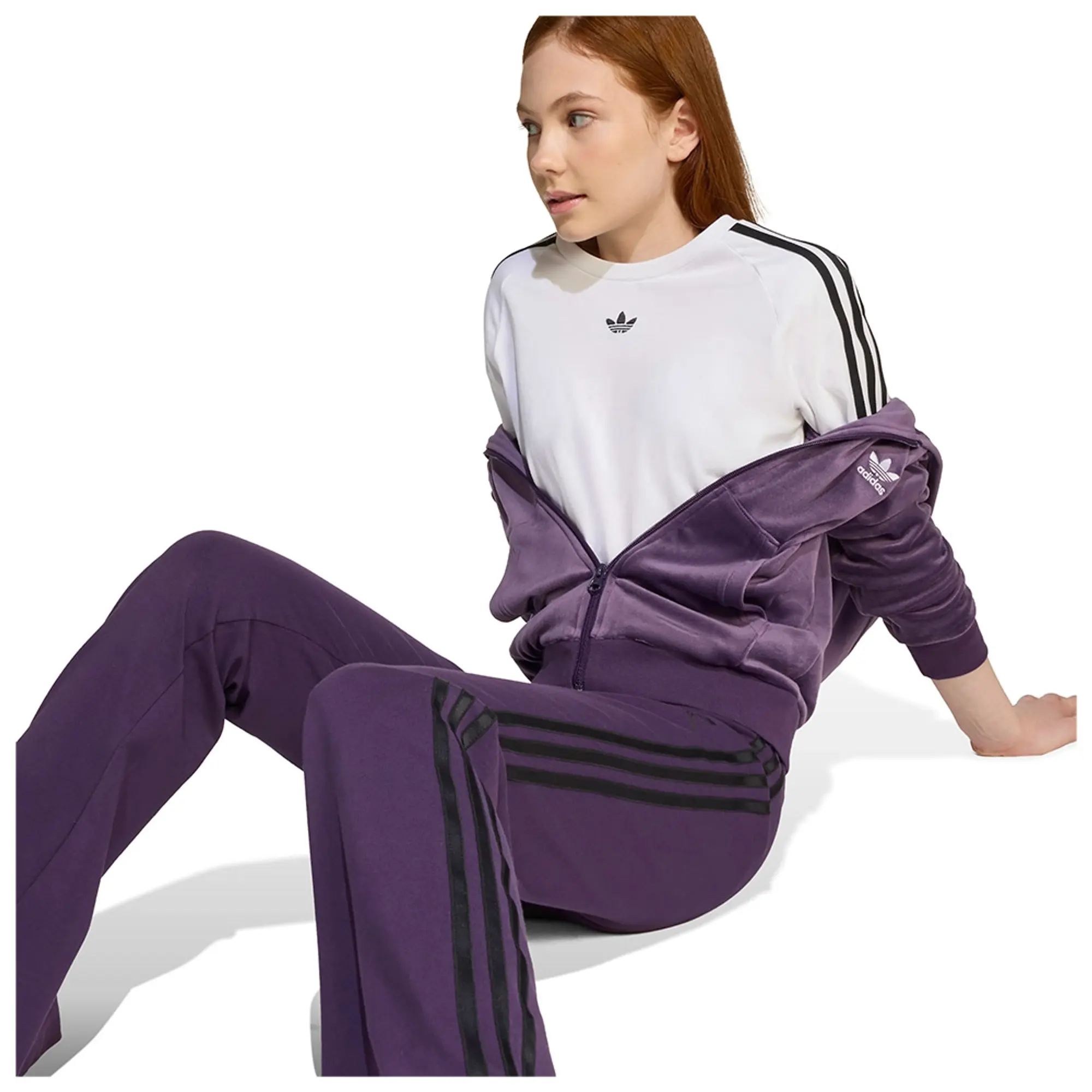 Adidas Originals Velour Full Zip Sweatshirt