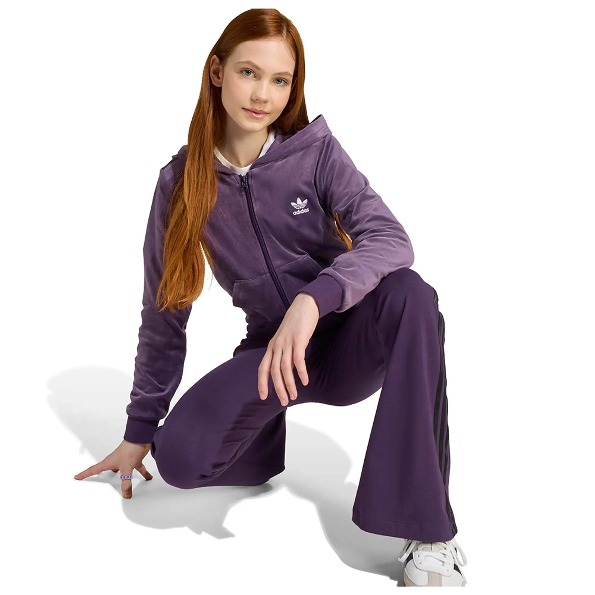 Adidas Originals Velour Full Zip Sweatshirt