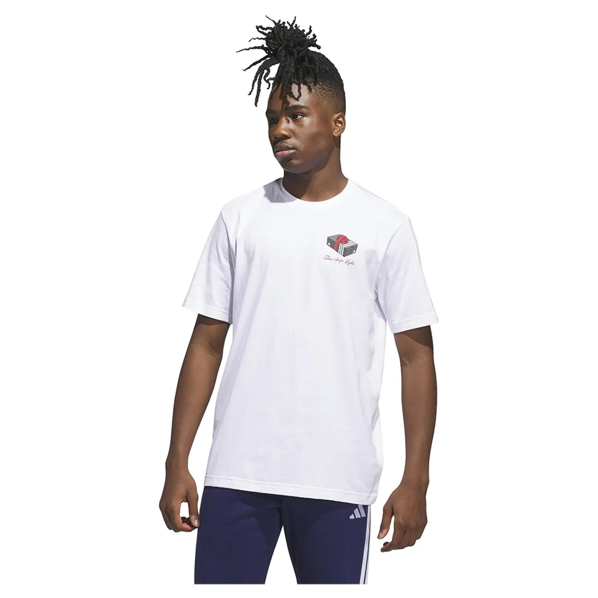 Adidas 3 Stripes Lights Giftbox Graphic Short Sleeve T-shirt