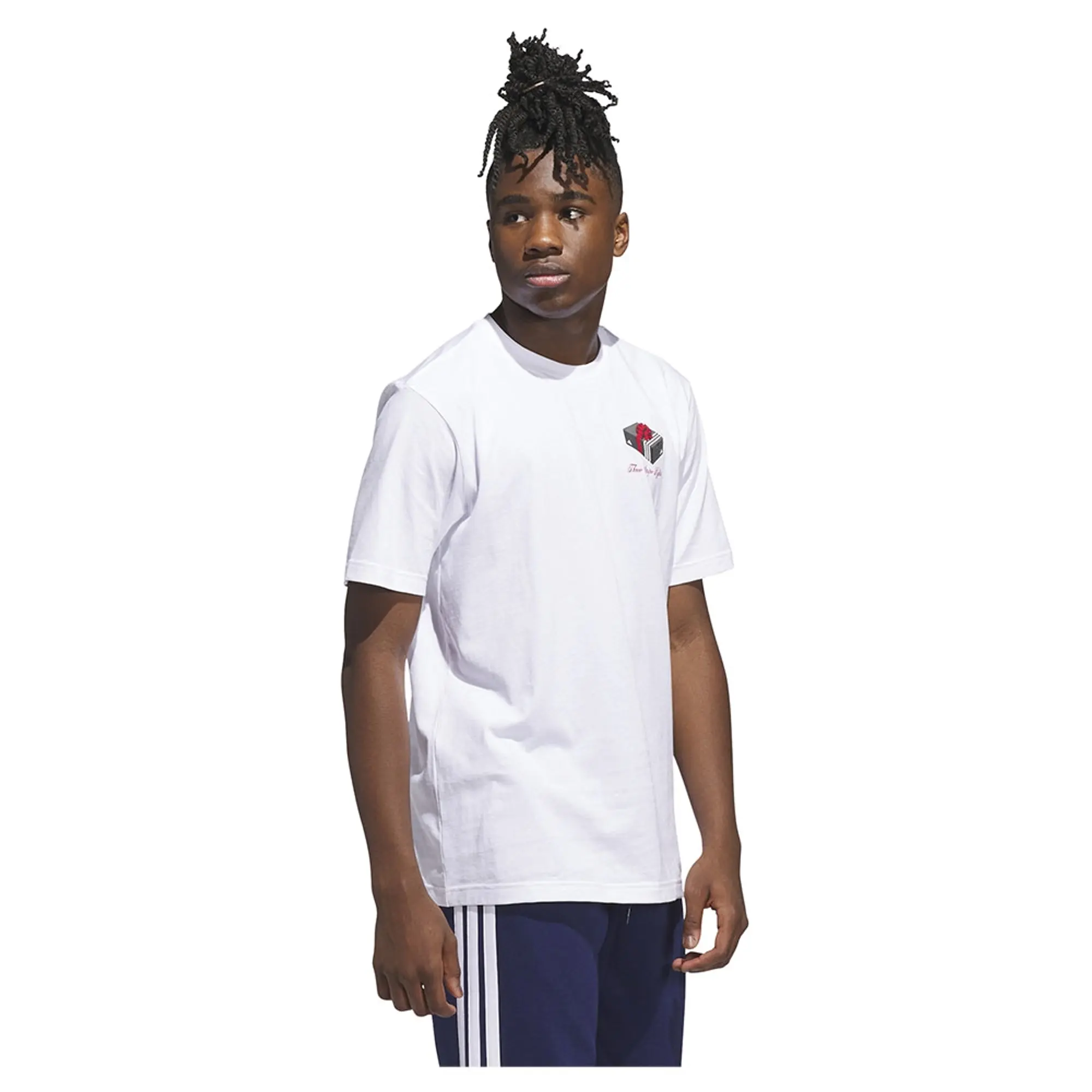 Adidas 3 Stripes Lights Giftbox Graphic Short Sleeve T-shirt