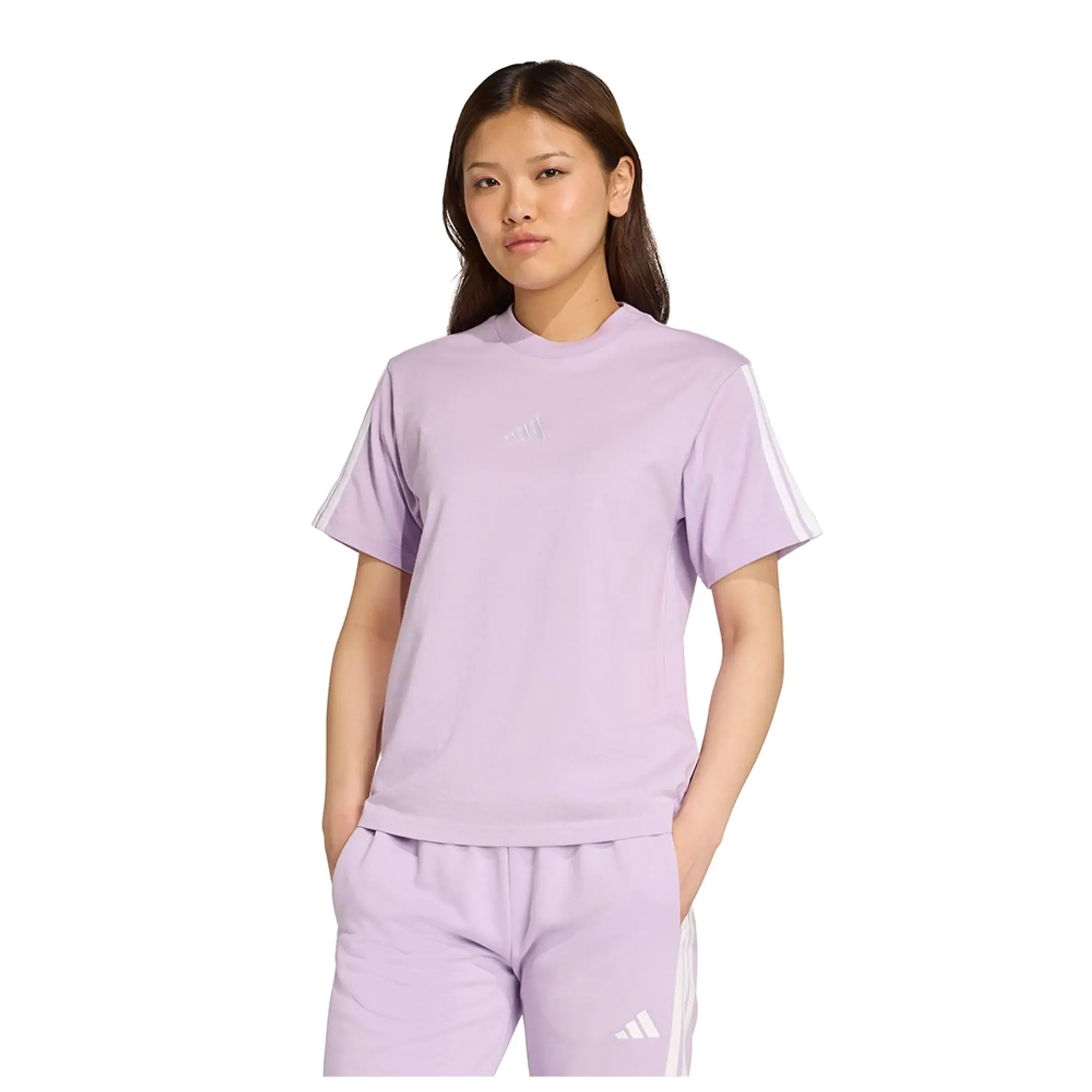 Adidas Essentials 3 Stripes Cotton Short Sleeve T-shirt