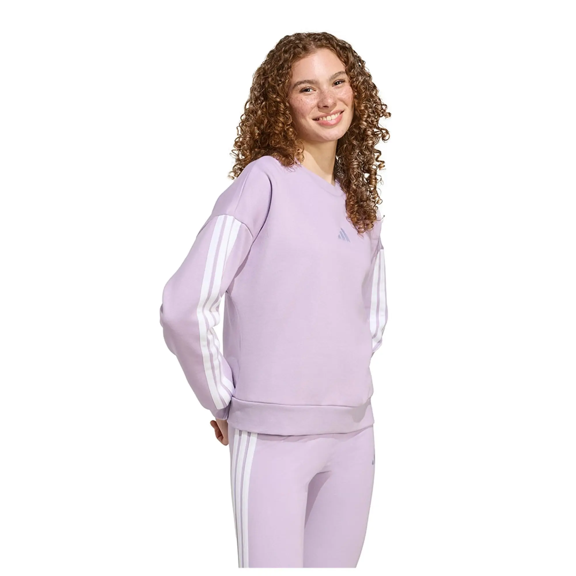 Adidas Essentials 3 Stripes Fleece Sweatshirt