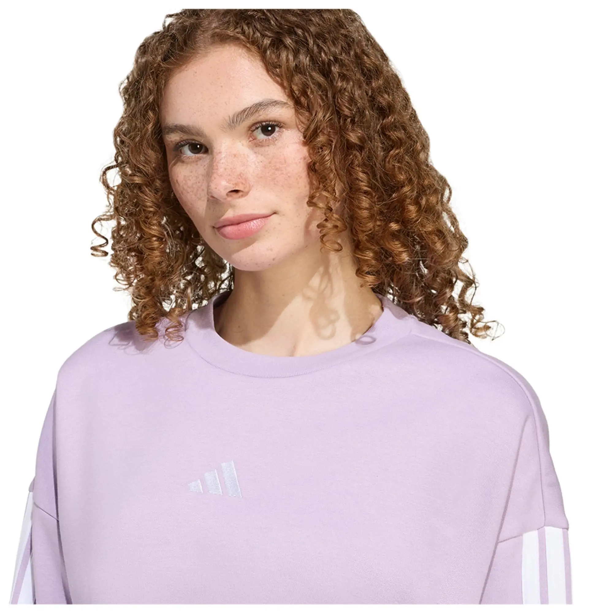 Adidas Essentials 3 Stripes Fleece Sweatshirt