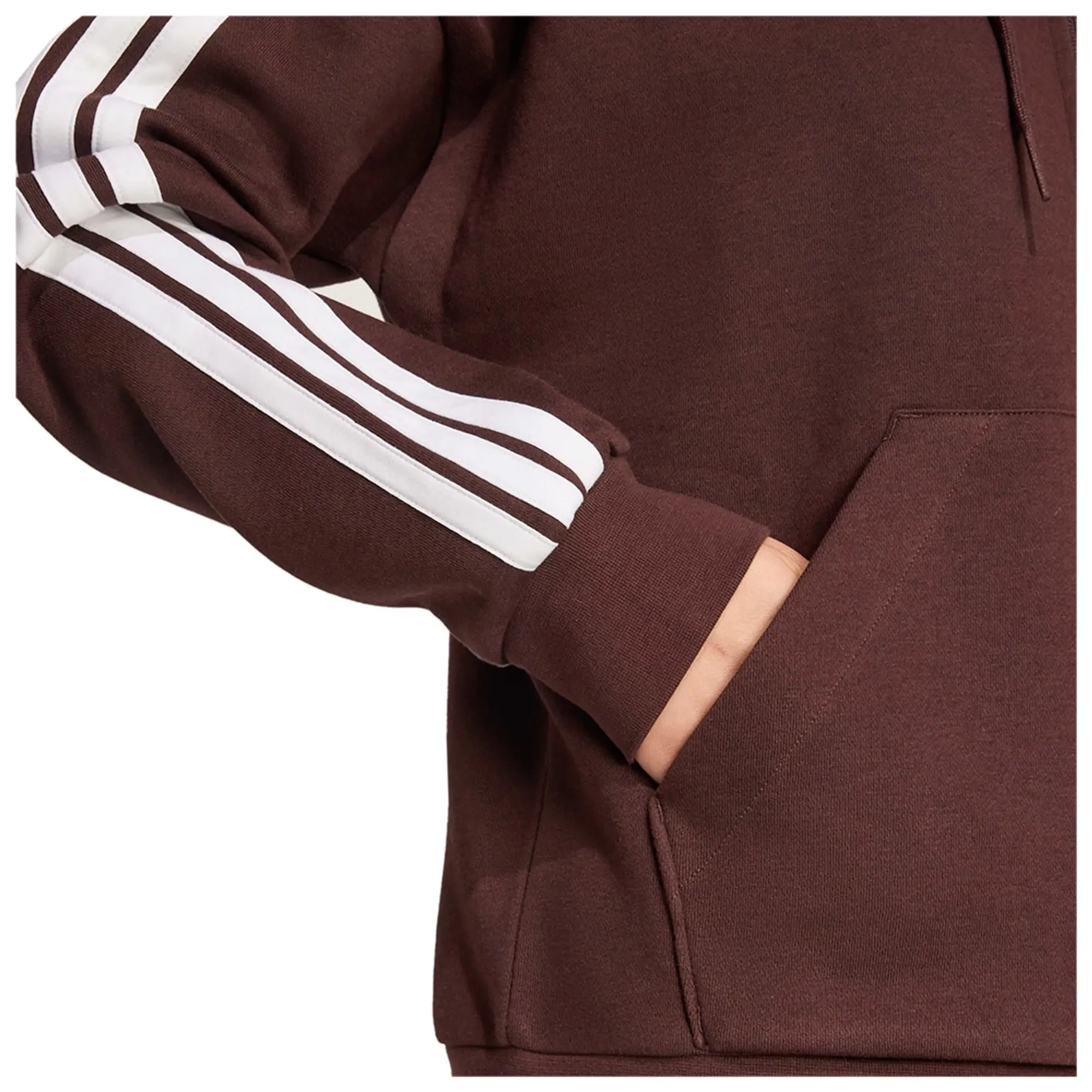 Adidas Essentials 3 Stripes Fleece Full Zip Sweatshirt