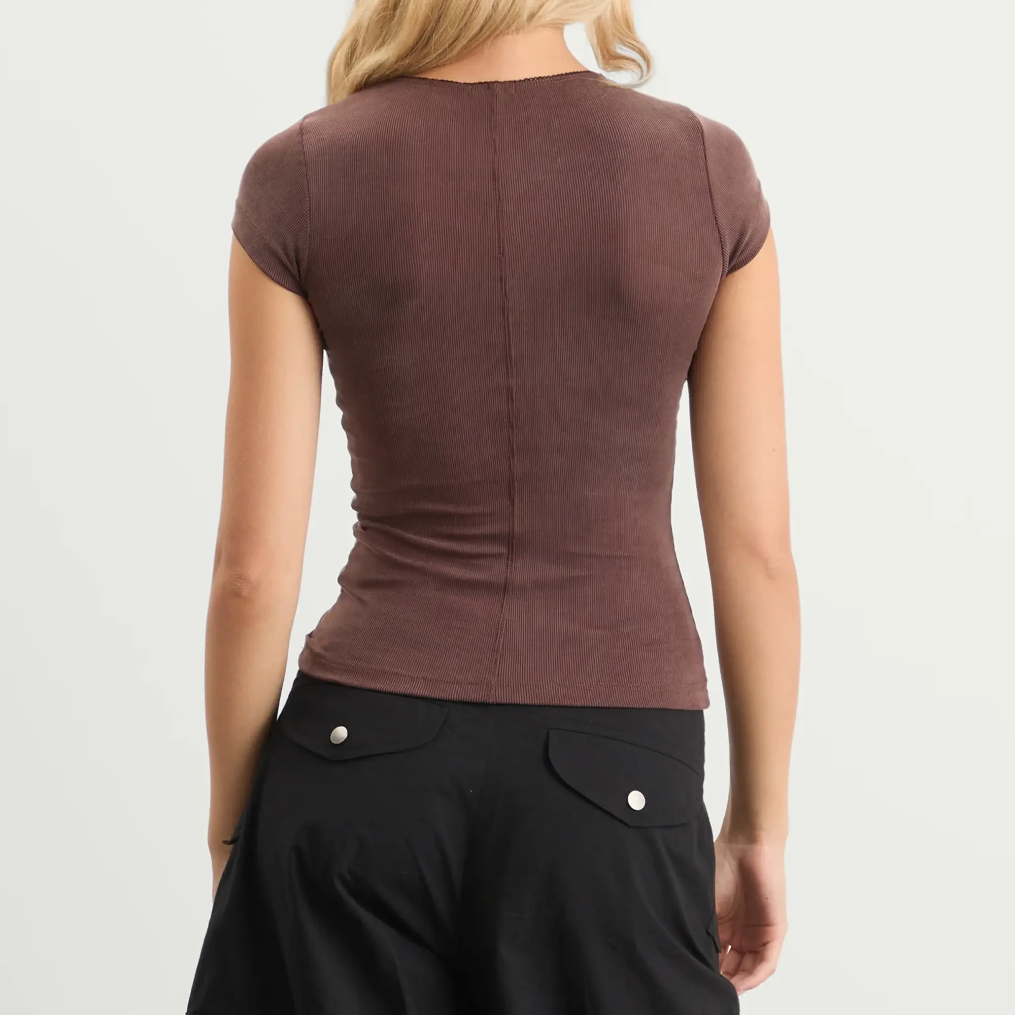 Fruity Booty Women's Second Skin Tee Brown