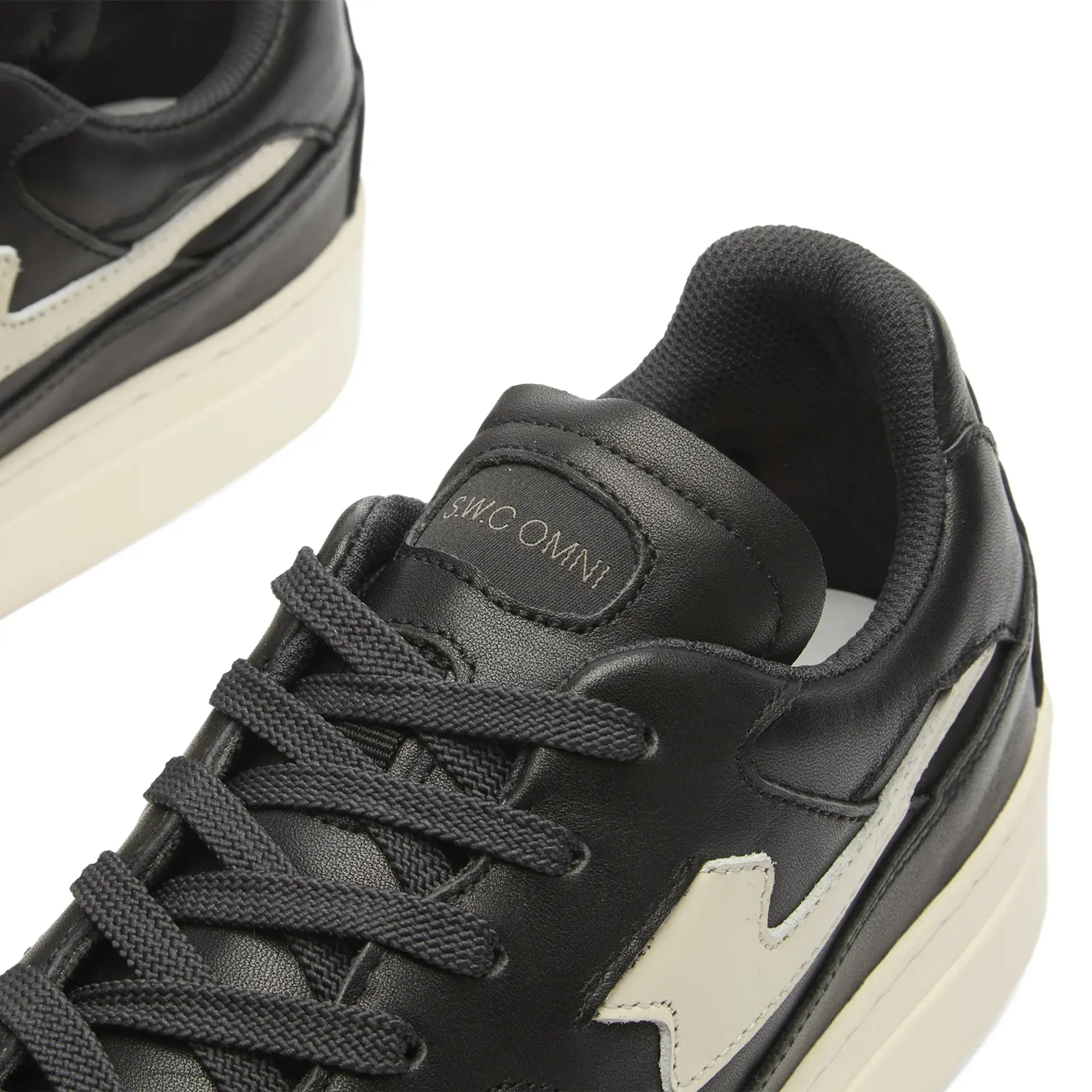 Stepney Workers Club Men's OMNI Pearl S-Strike Leather Black Cream