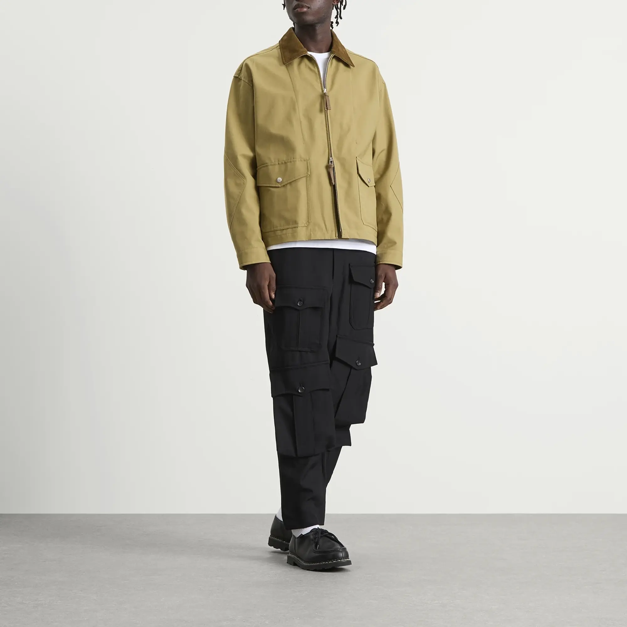 Comme des Garçons Homme Men's Nylon Cordura Triple Layer Jacket Beige