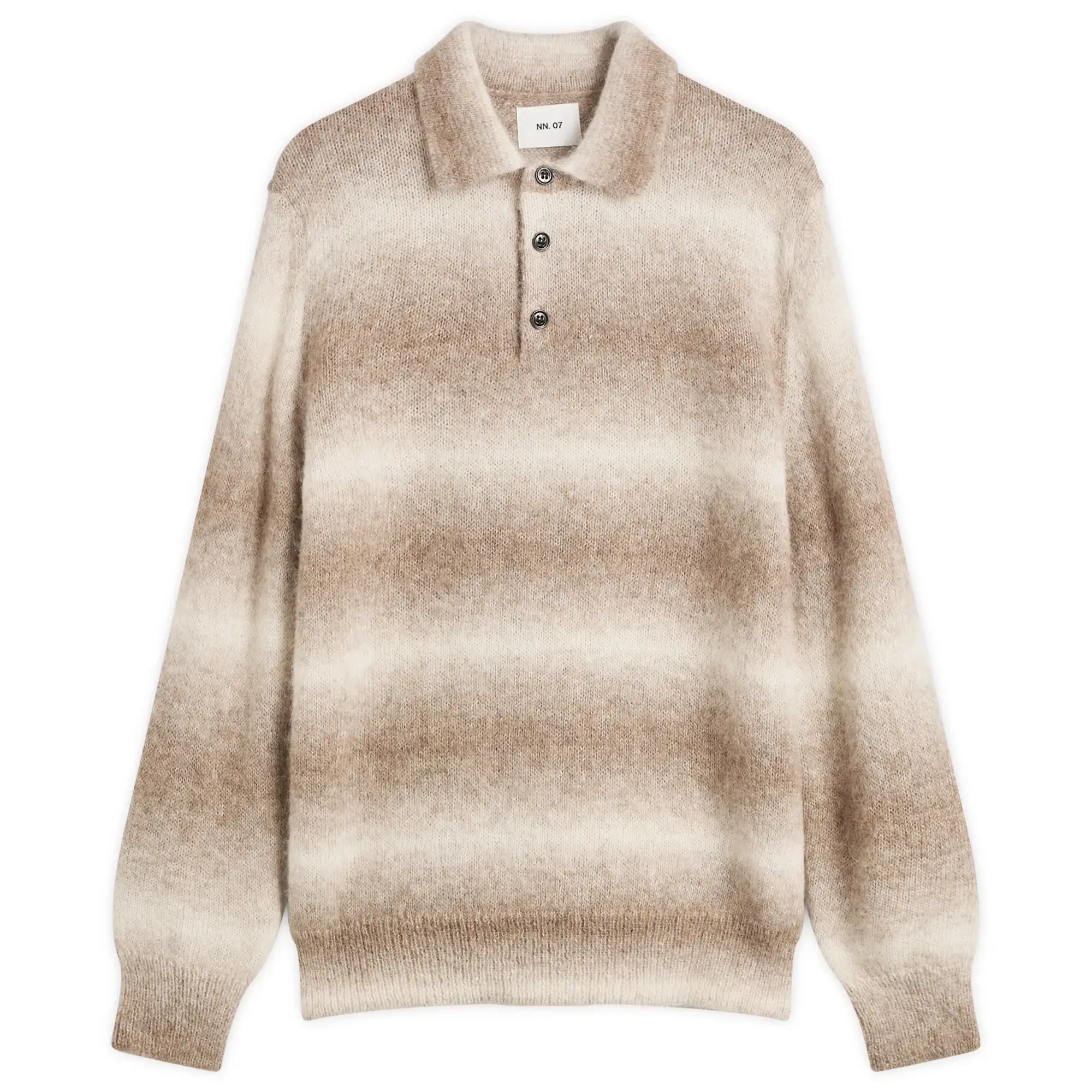 NN07 Men's Alfie Alpaca Knitted Polo Light Camel