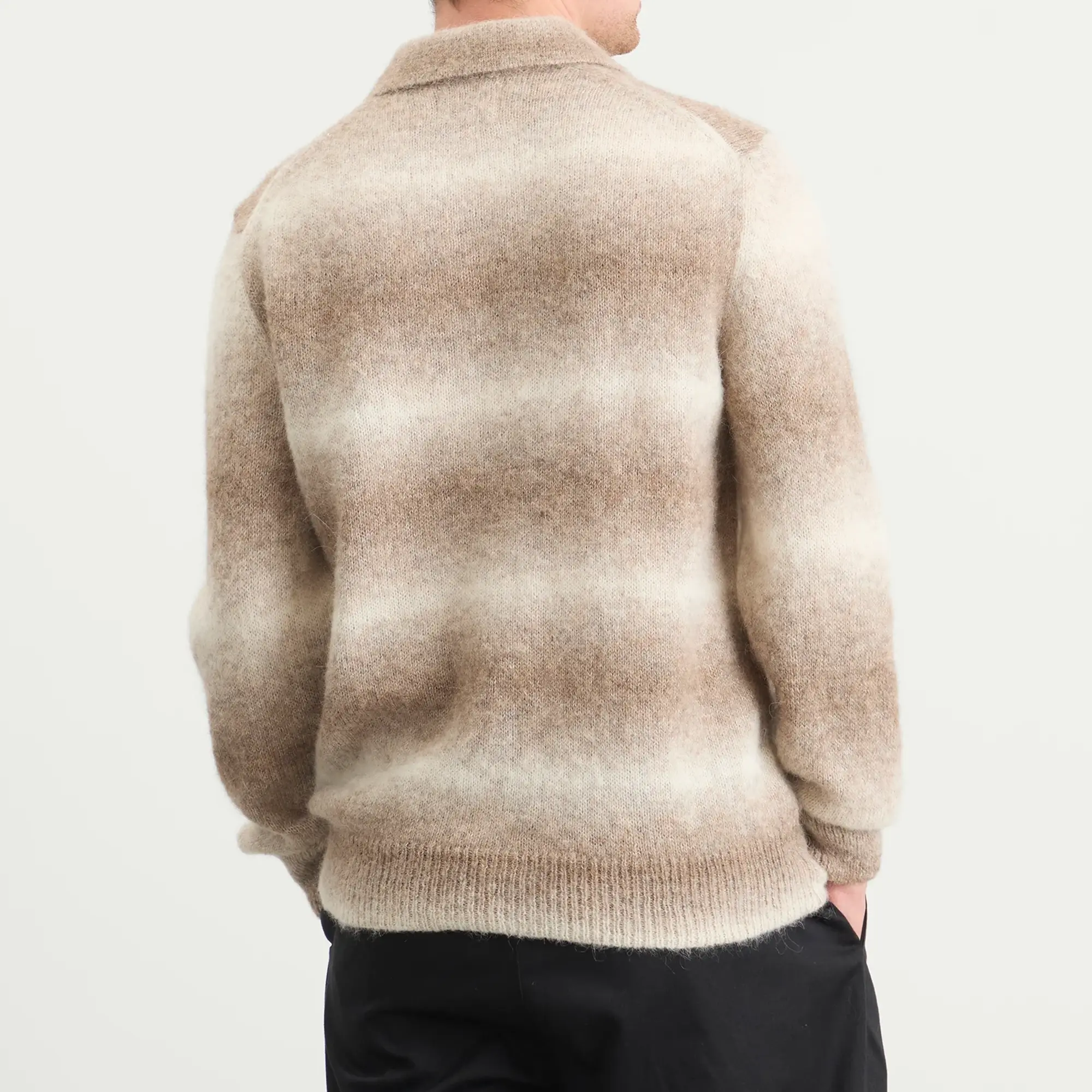 NN07 Men's Alfie Alpaca Knitted Polo Light Camel