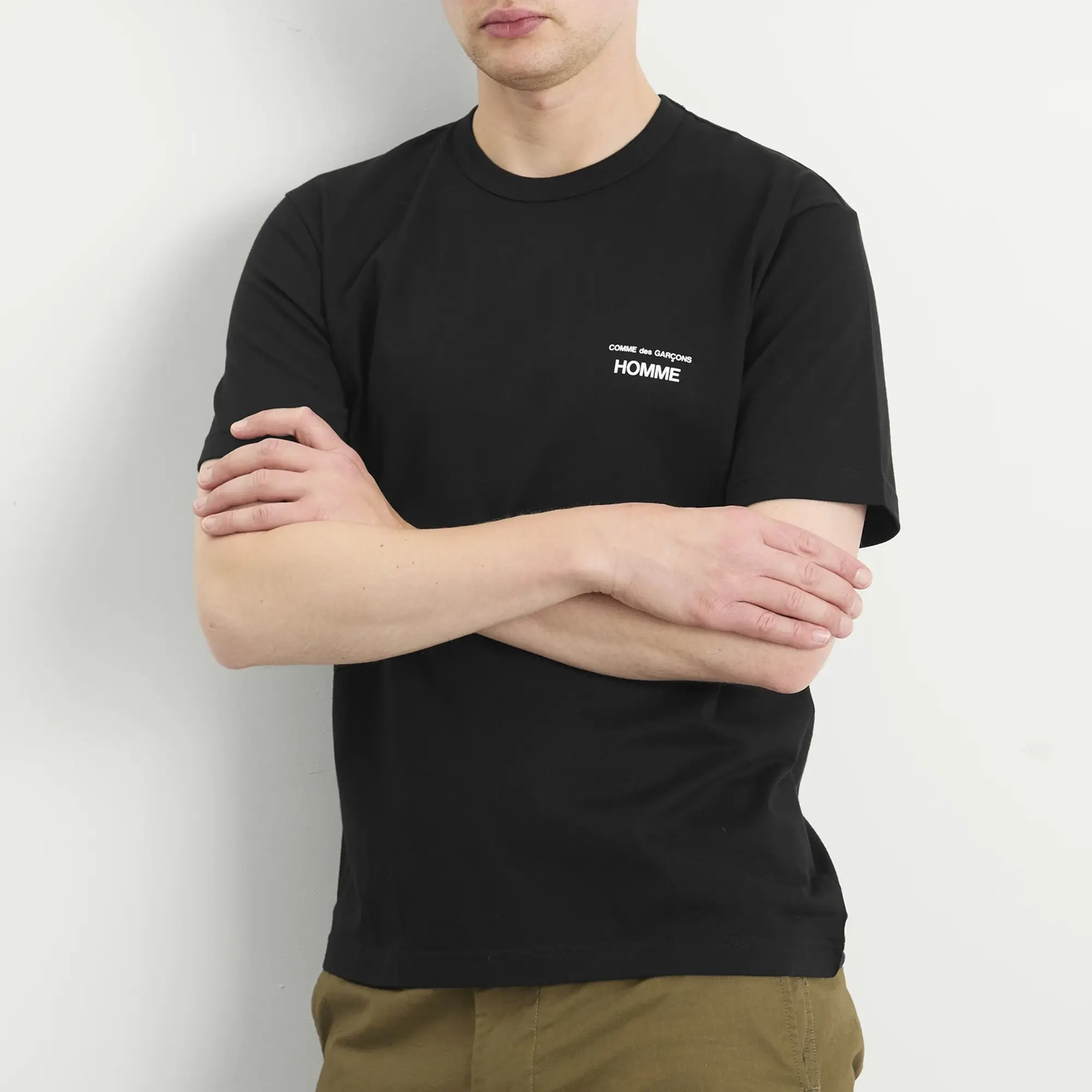 Comme des Garçons Homme Men's Logo T-Shirt Black