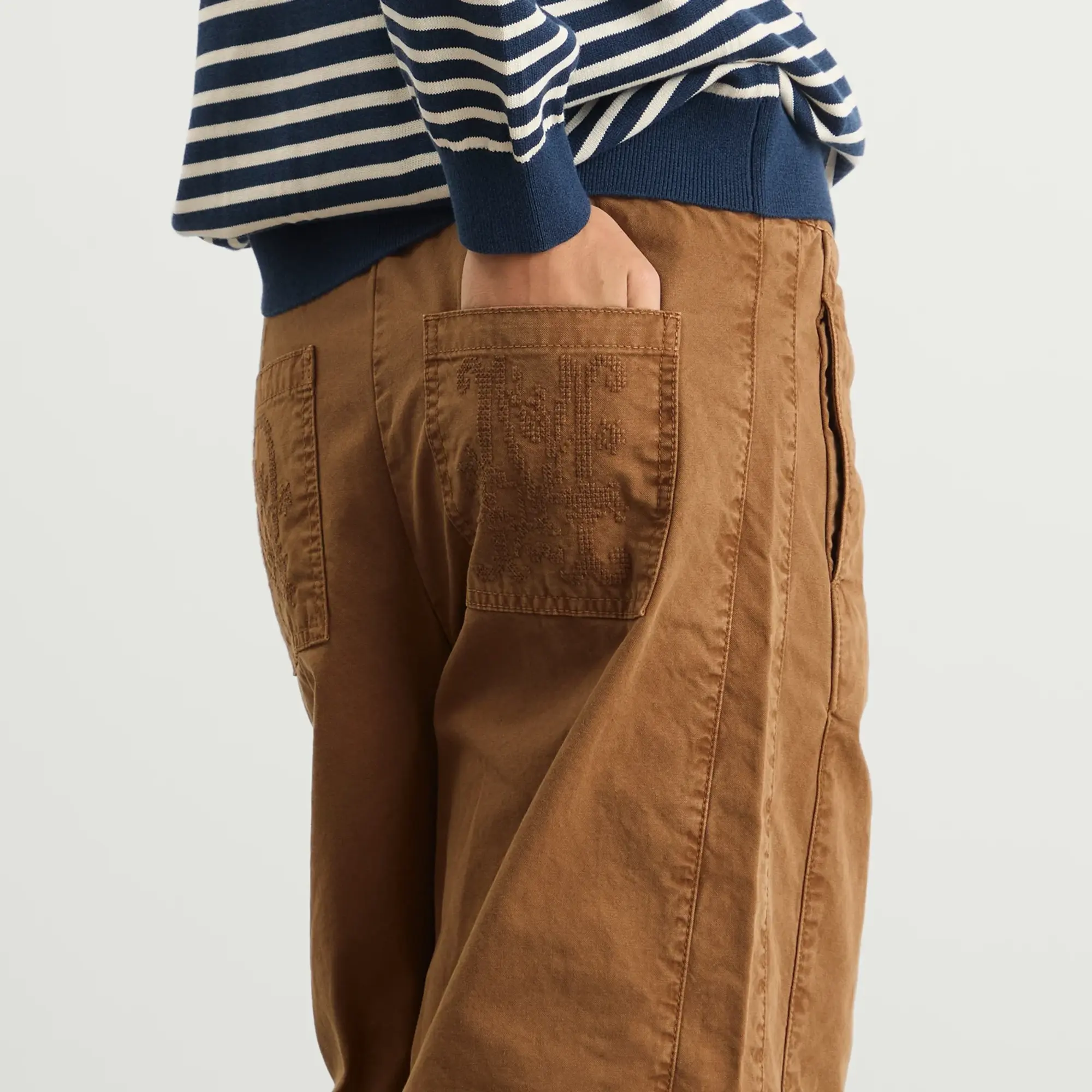 Damson Madder Women's Felix Twill Trousers Camel