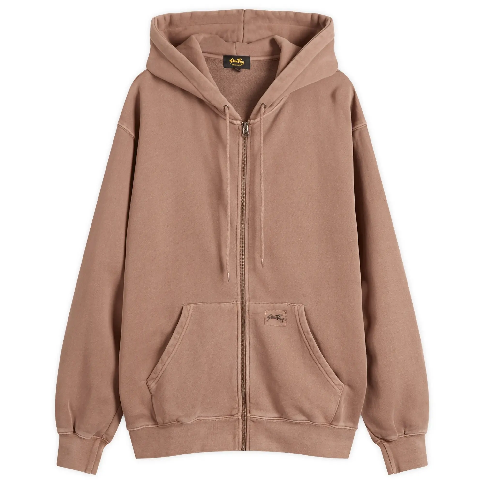 Stan Ray Men's Patch Zip Hoodie Washed Acorn