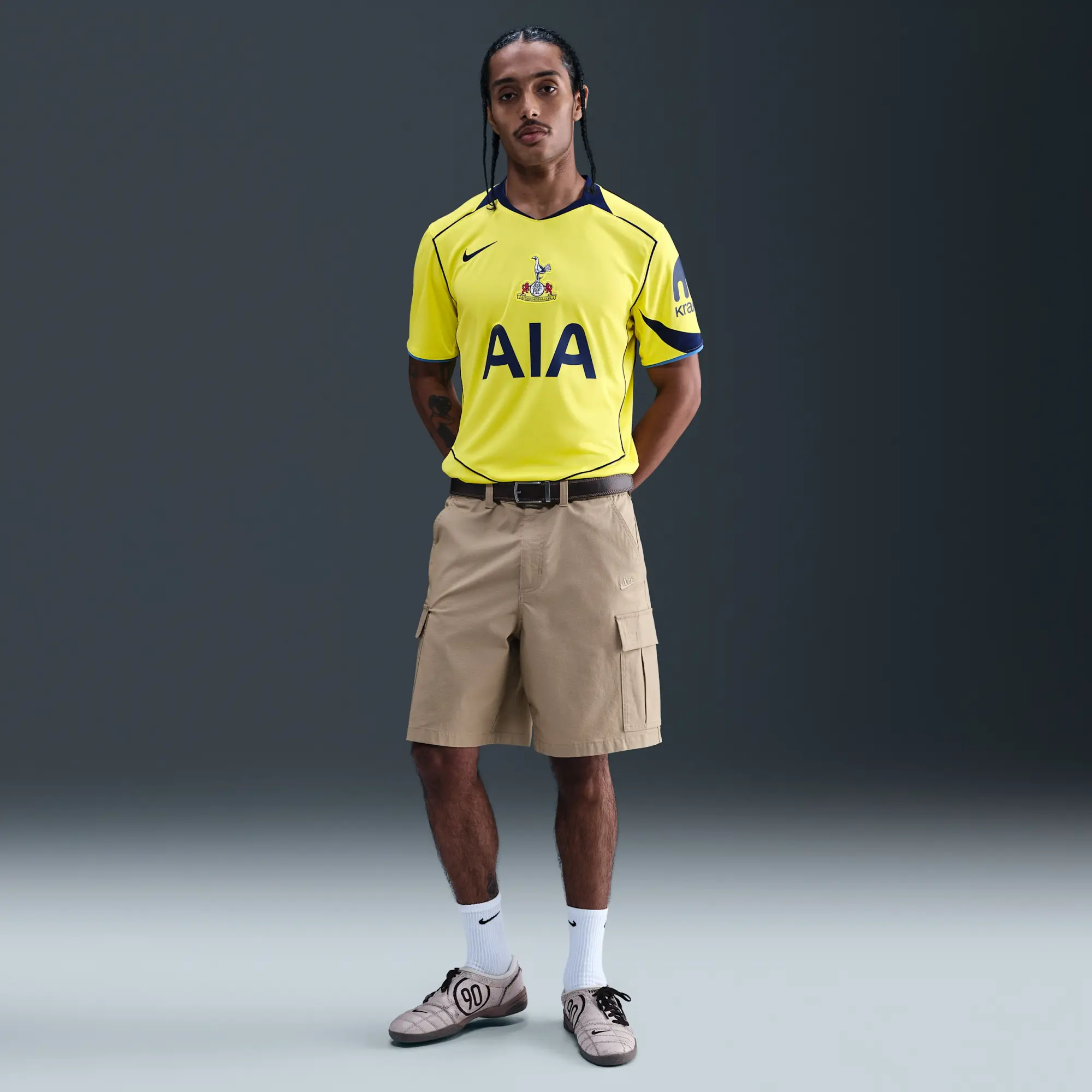 Tottenham Hotspur 2025/26 Stadium Third Men's Nike Dri-FIT Total 90 Football Replica Shirt - Yellow - Polyester