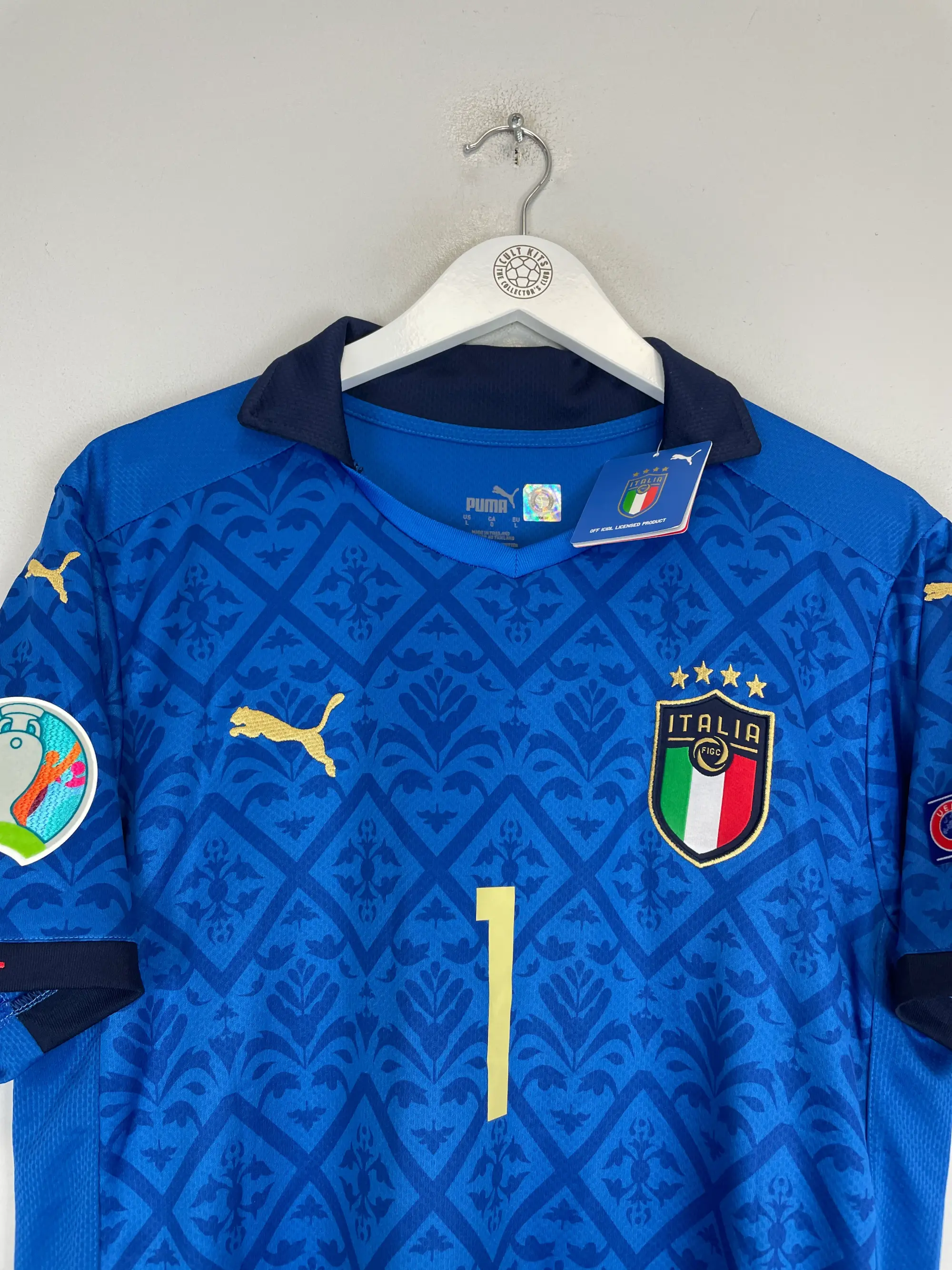 2020/21 ITALY MANCINI #1 *SIGNED* BNWT HOME SHIRT (L) PUMA | CULT KITS