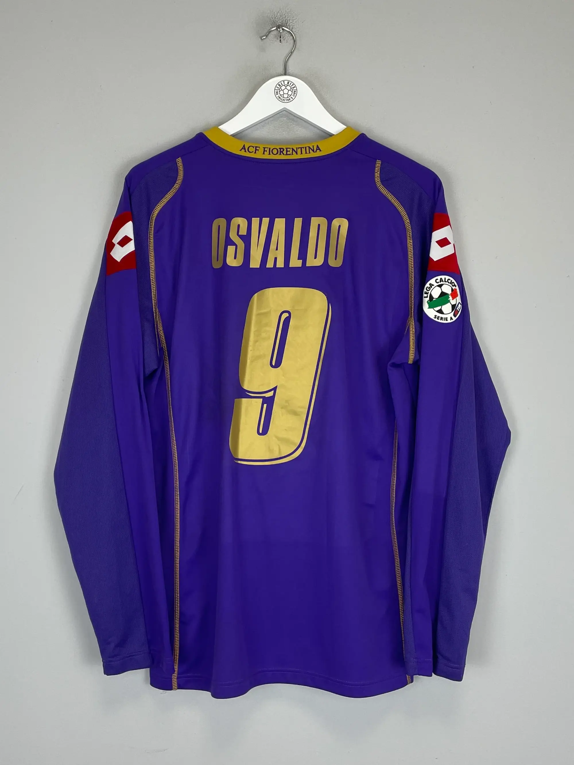 2008/09 FIORENTINA OSVALDO #9 *MATCH ISSUE* L/S HOME SHIRT (XL) LOTTO | CULT KITS