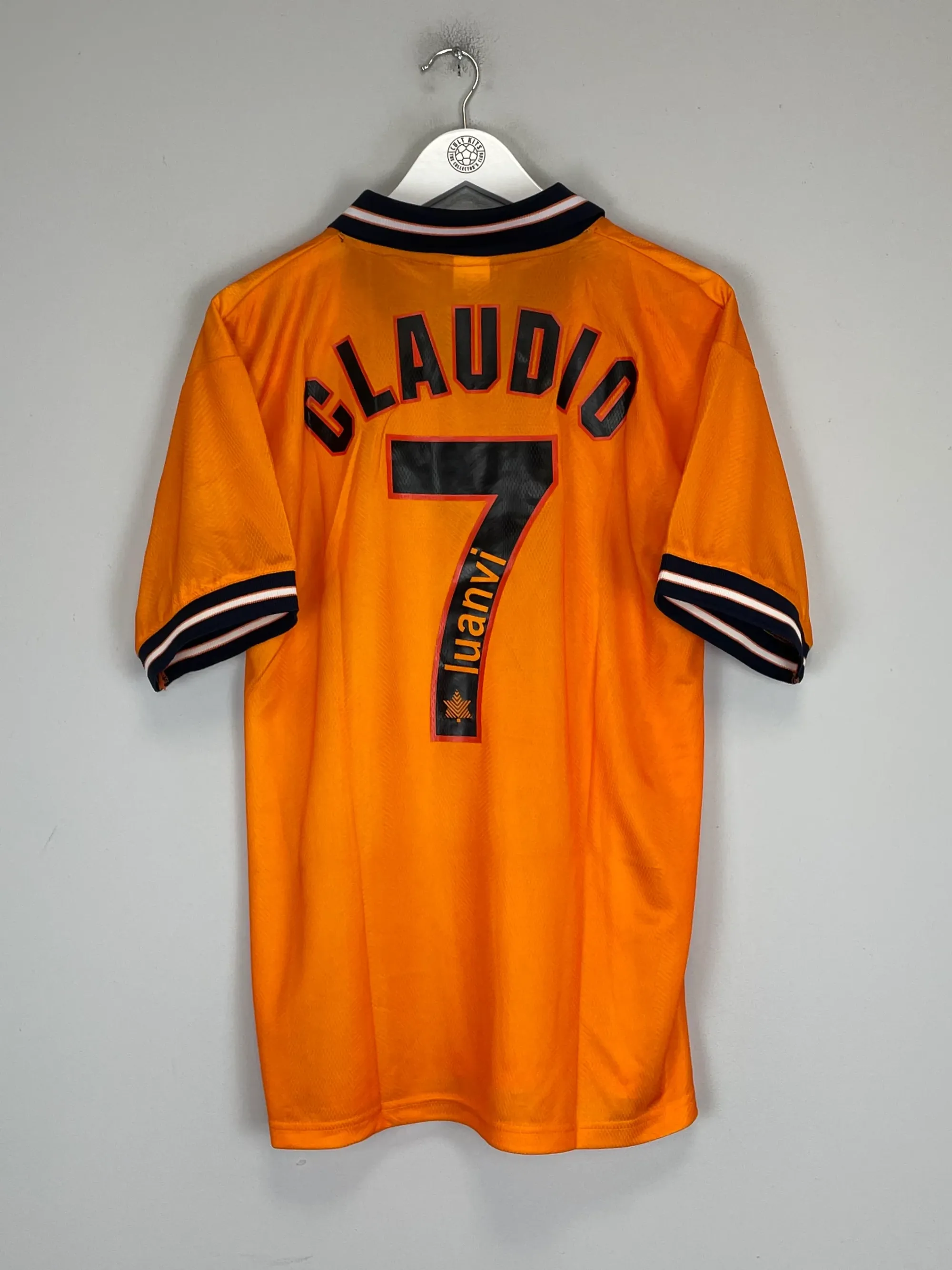 1998/99 VALENCIA CLAUDIO #7 *MINT* AWAY SHIRT (L) LUANVI | CULT KITS