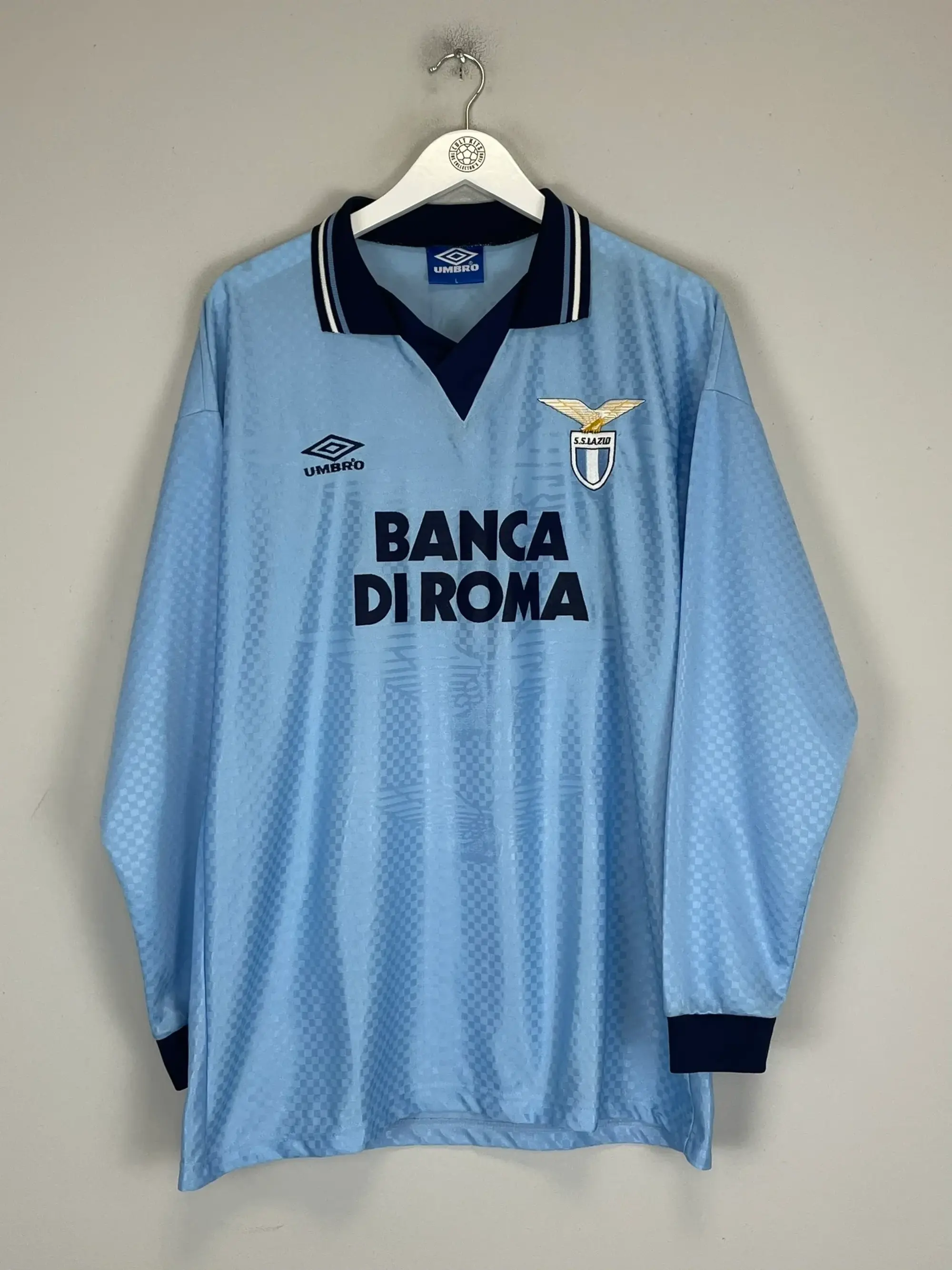 1995/96 LAZIO FUSER #14 *MATCH ISSUE* L/S HOME SHIRT (L) UMBRO | CULT KITS