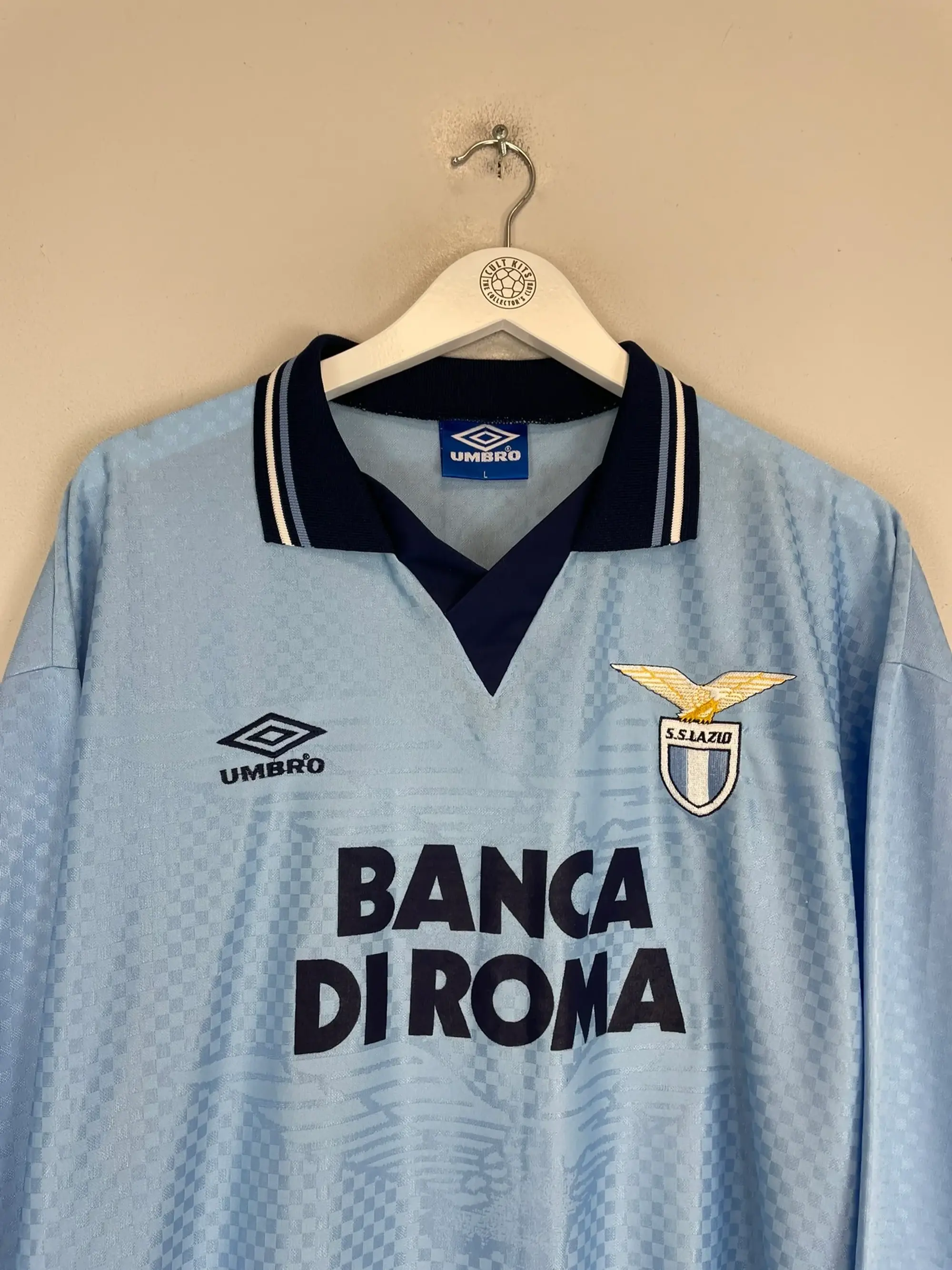 1995/96 LAZIO FUSER #14 *MATCH ISSUE* L/S HOME SHIRT (L) UMBRO | CULT KITS