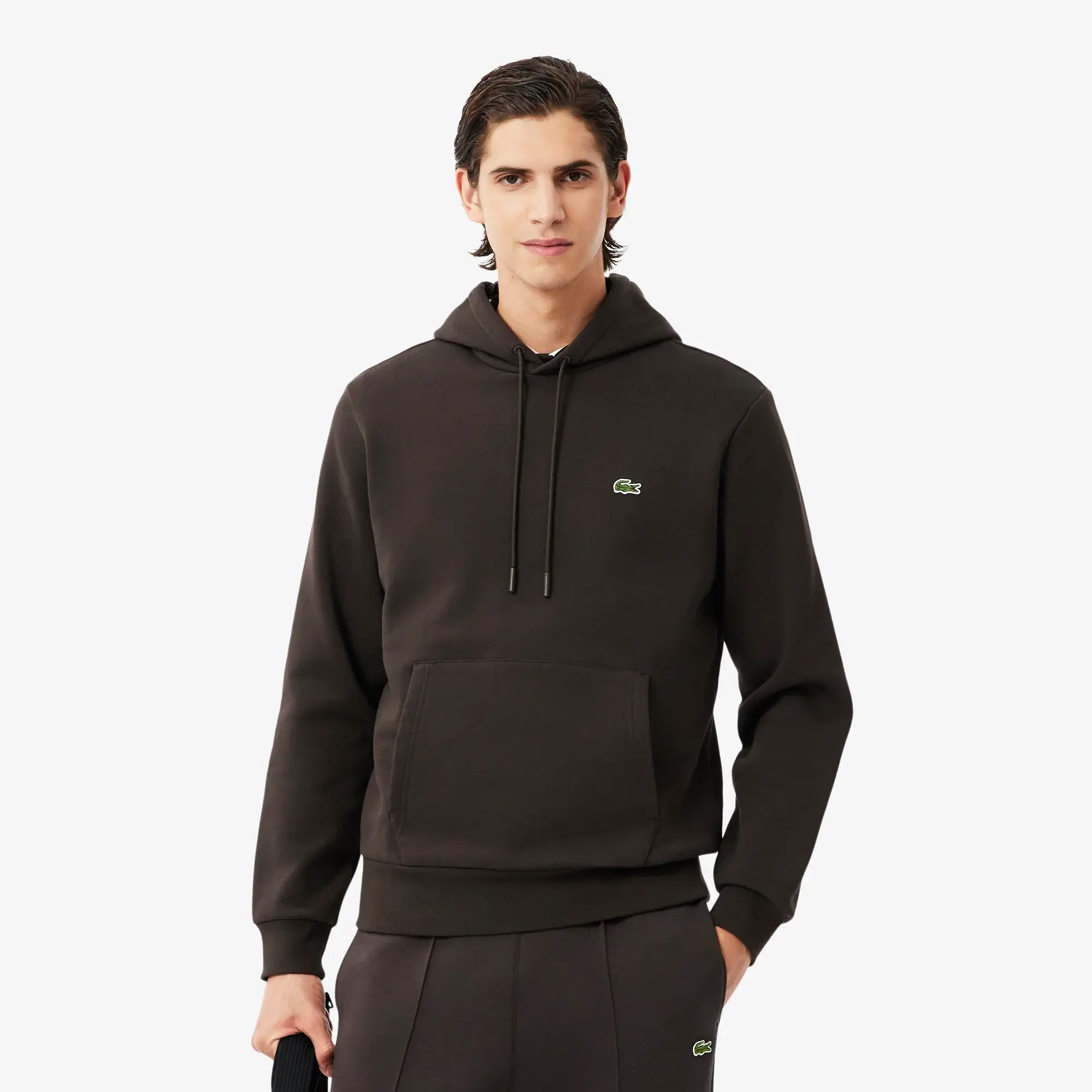 Lacoste Fleece Hoodie - Brown