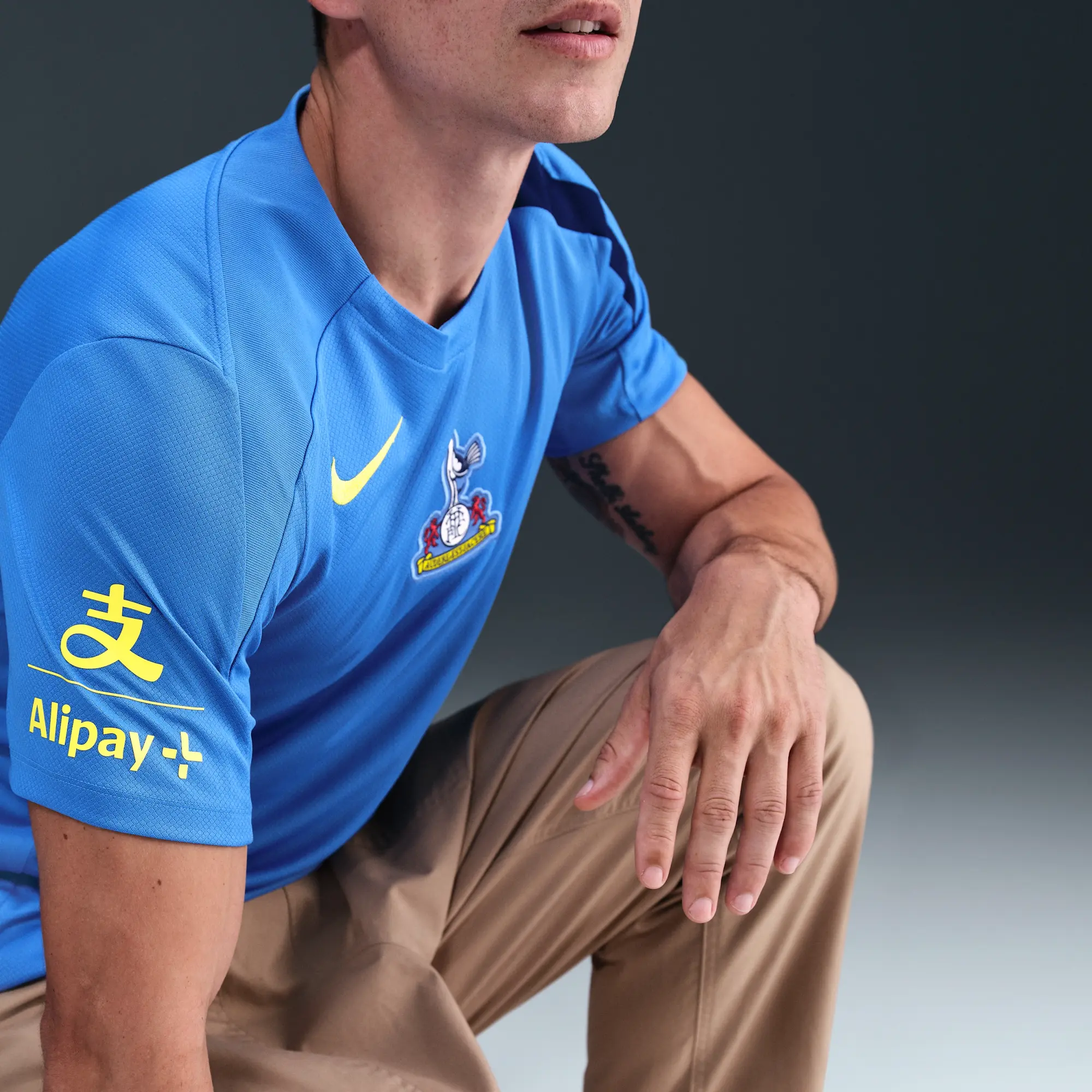 Tottenham Hotspur Strike Third Men's Nike Dri-FIT Total 90 Football Short-Sleeve Top - Blue - Polyester