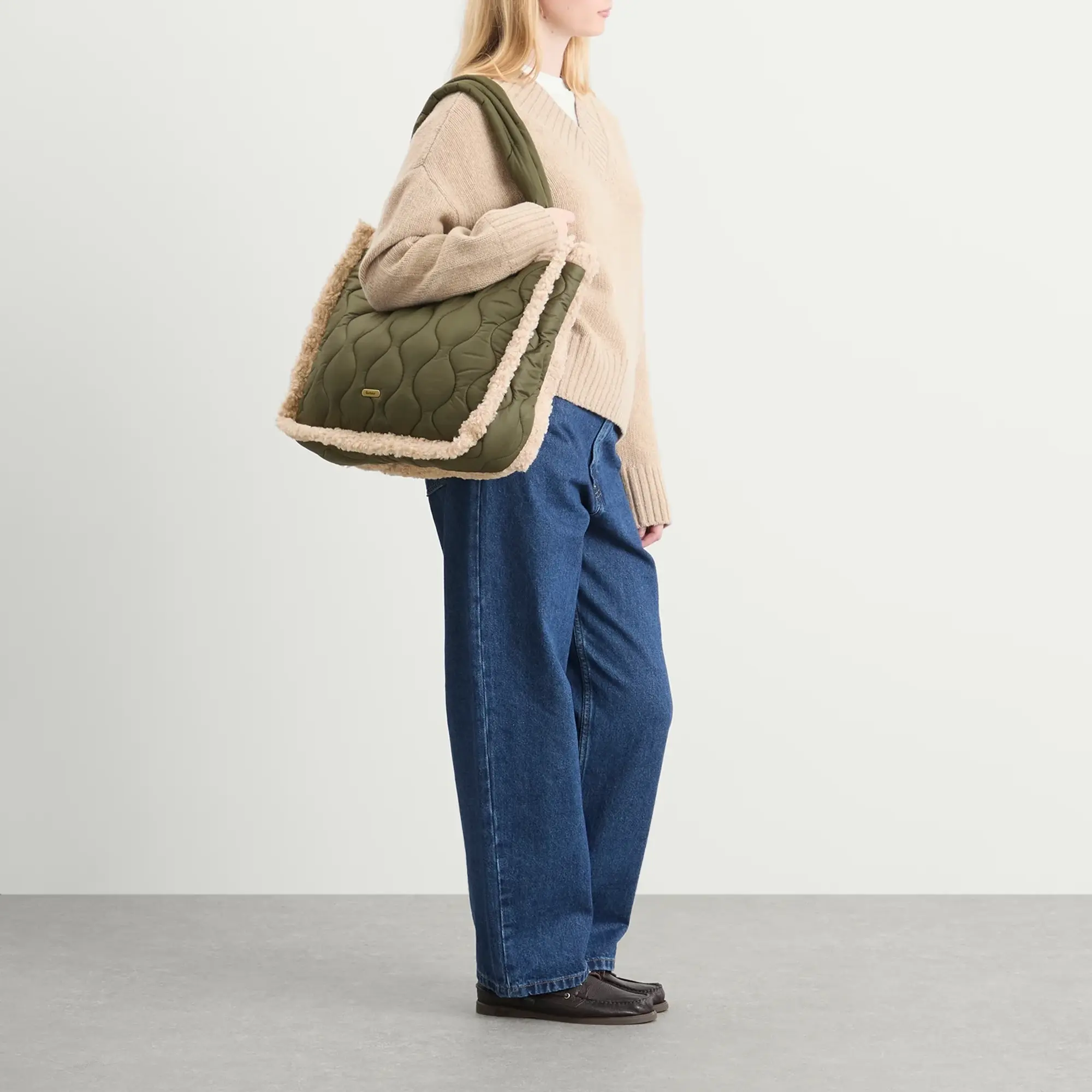 Barbour Women's Marnie Quilt Tote Bag Olive