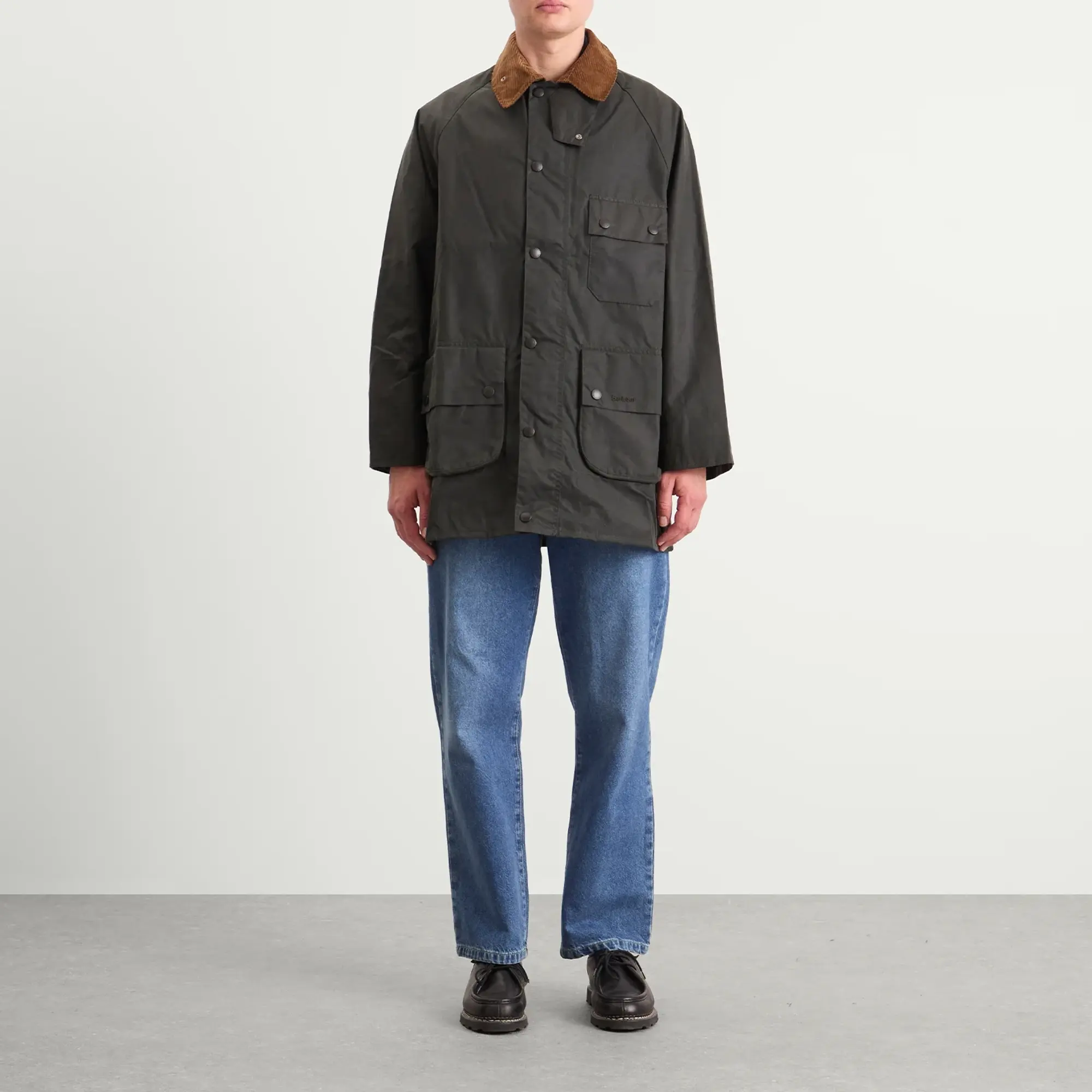 Barbour Men's OS Solway Wax Jacket Sage
