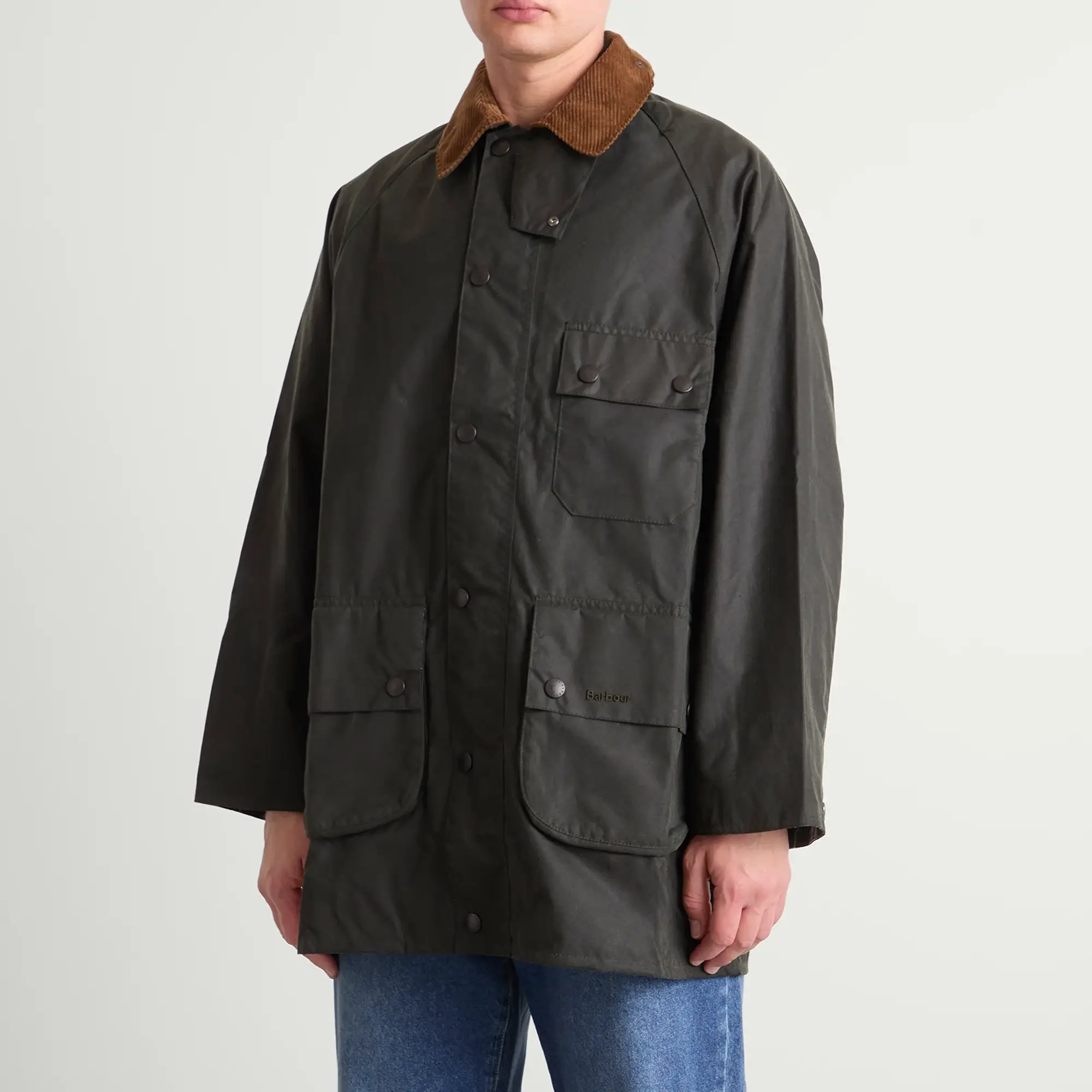 Barbour Men's OS Solway Wax Jacket Sage
