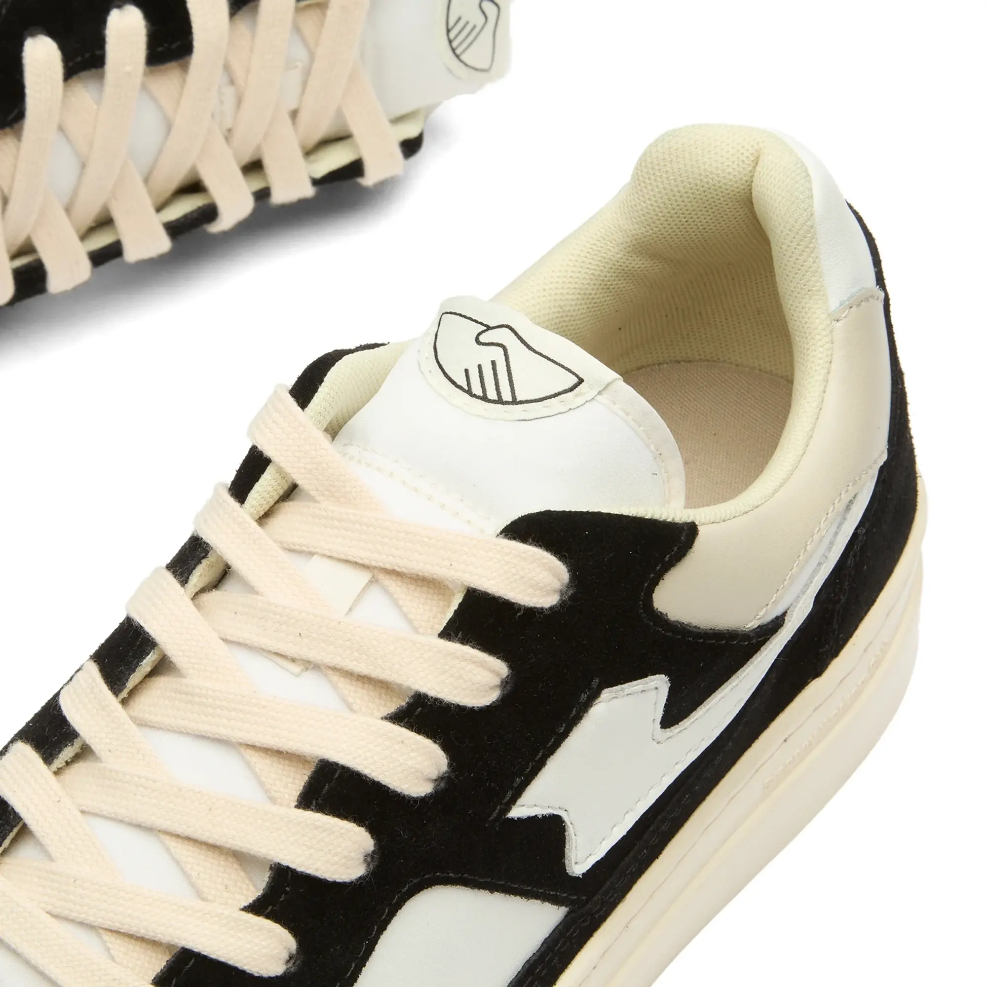 Stepney Workers Club Men's Pearl S-Strike Suede Leather Sneaker Black White