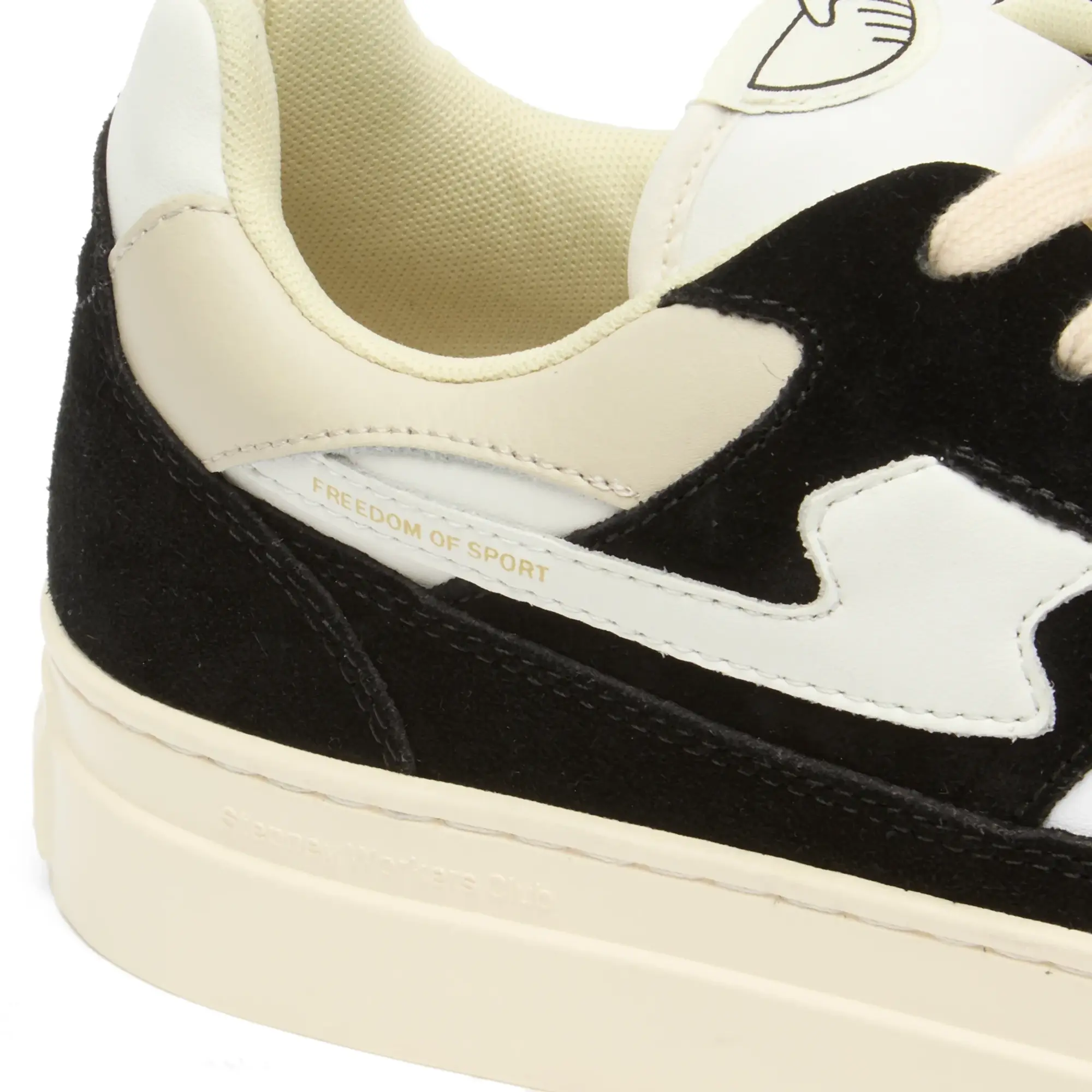 Stepney Workers Club Men's Pearl S-Strike Suede Leather Sneaker Black White