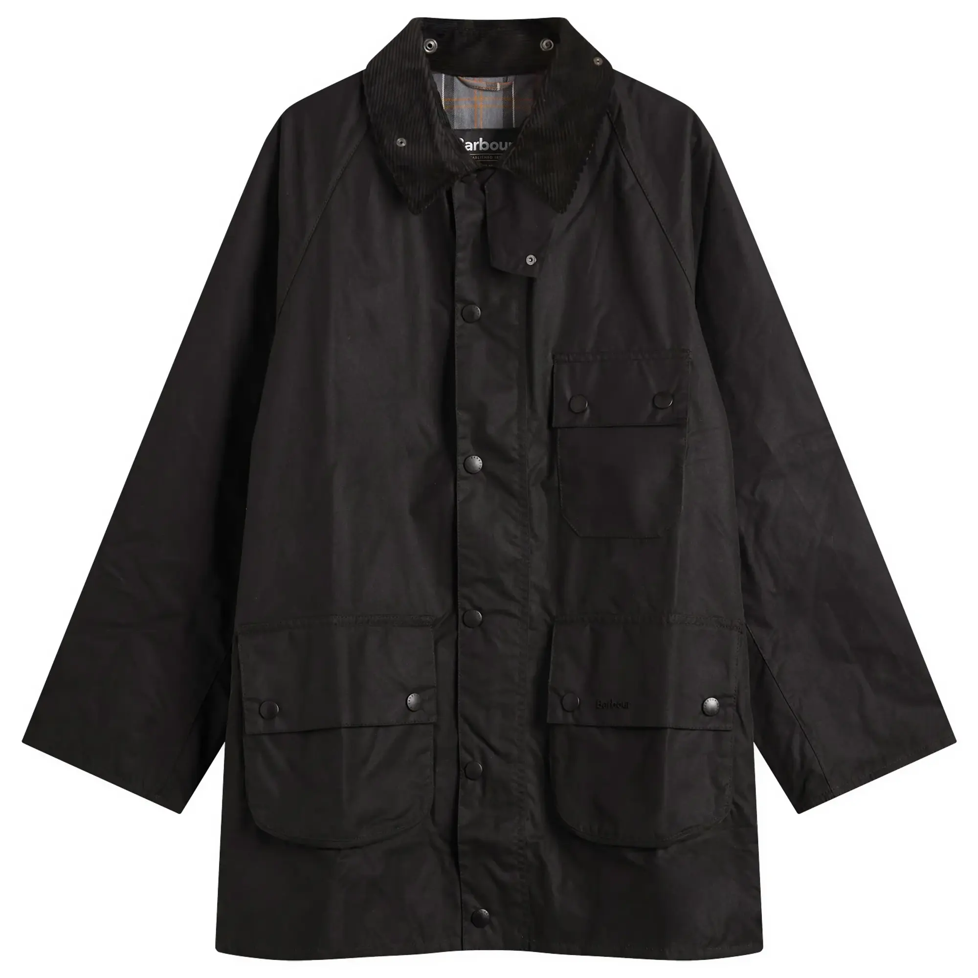 Barbour Men's OS Solway Wax Jacket Black