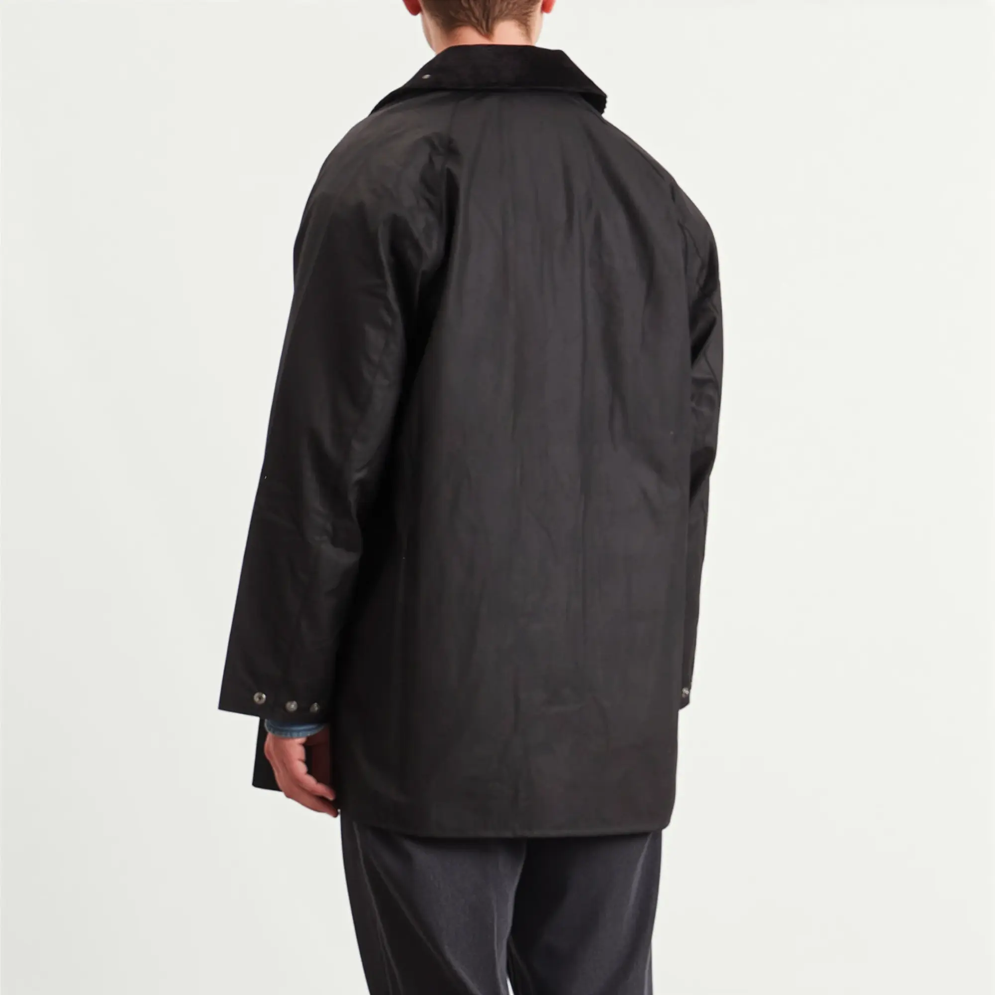 Barbour Men's OS Solway Wax Jacket Black