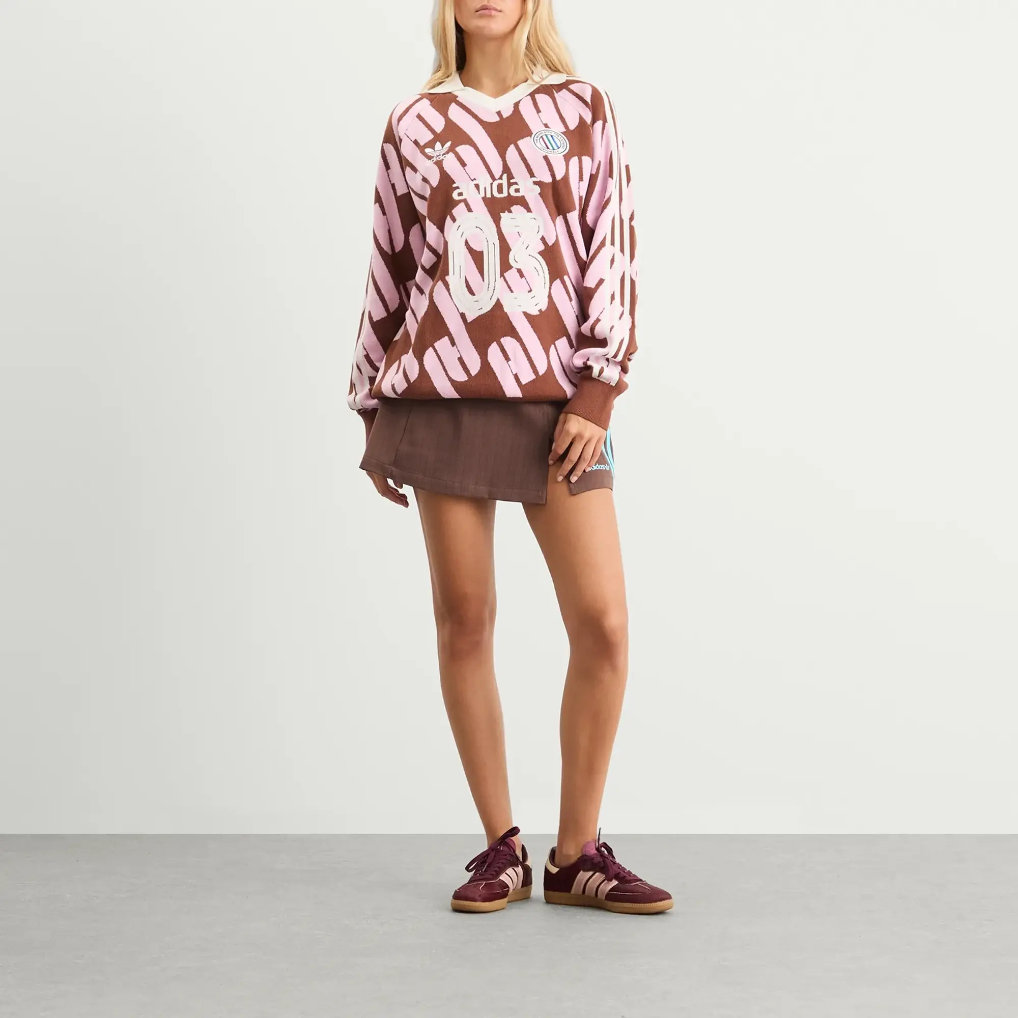 Adidas Adicolor Polo Knit Preloved Brown/True Pink