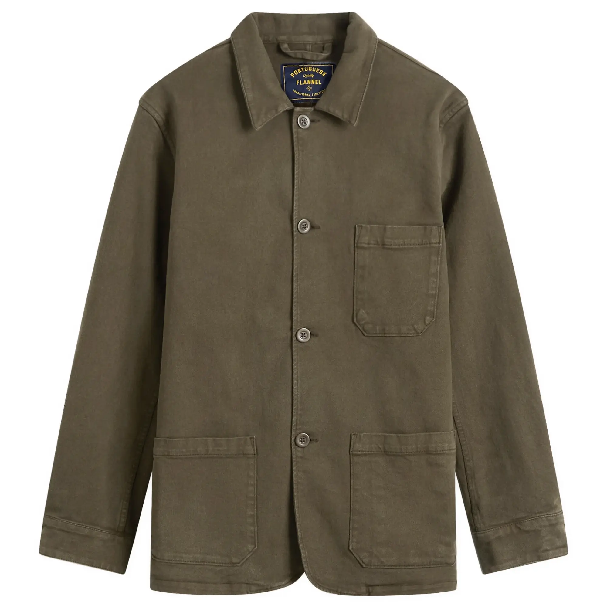Portuguese Flannel Men's Labura Chore Jacket Olive