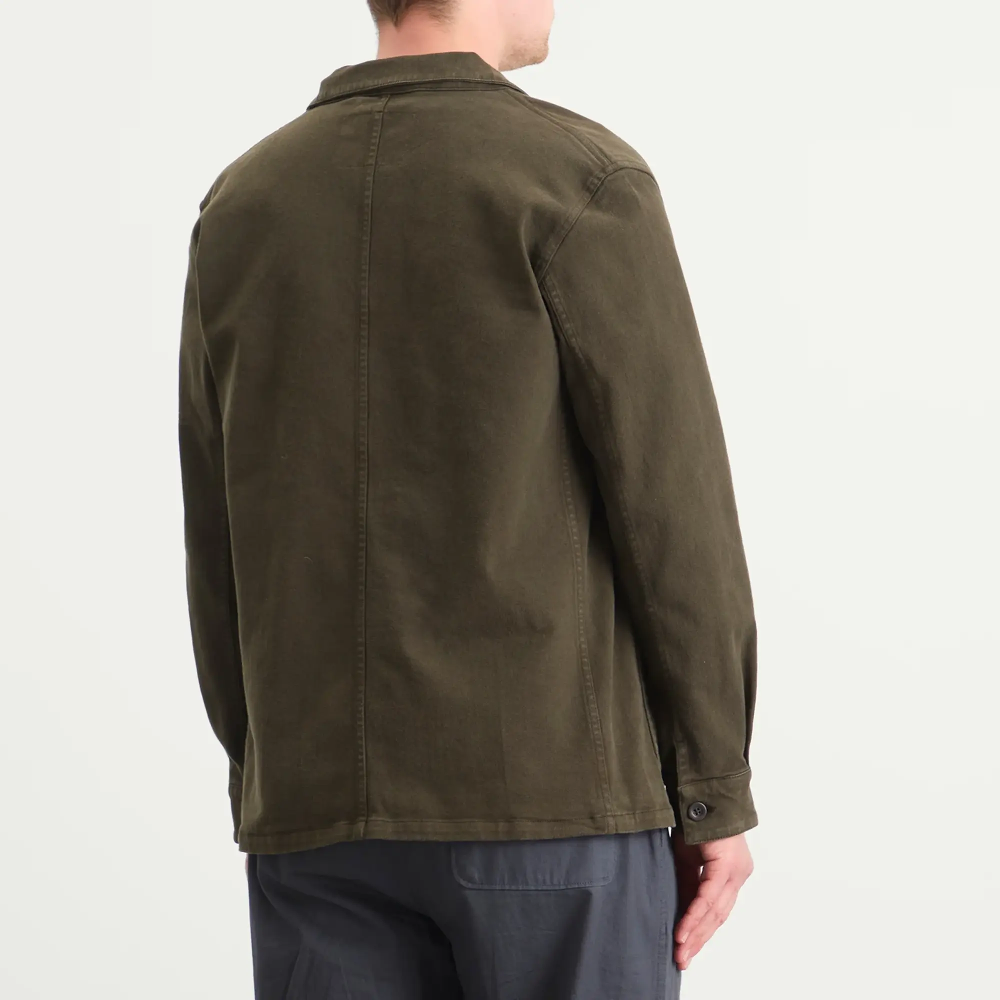 Portuguese Flannel Men's Labura Chore Jacket Olive