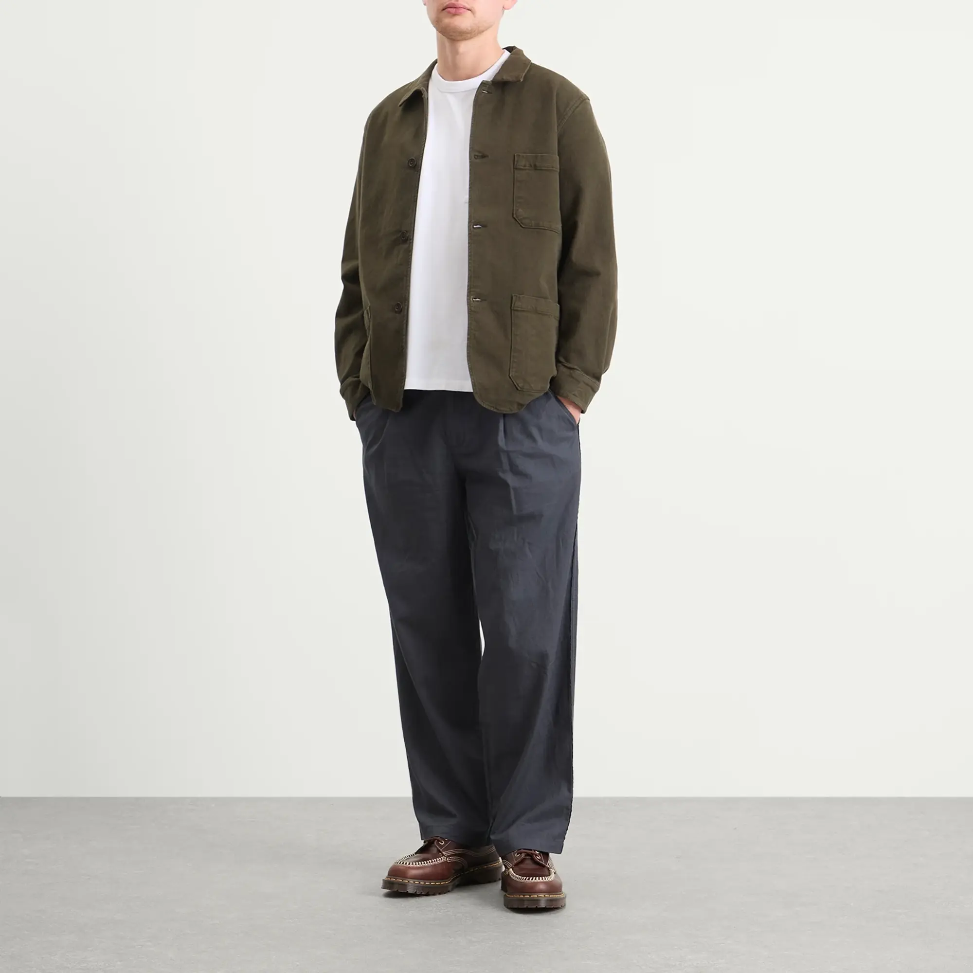 Portuguese Flannel Men's Labura Chore Jacket Olive