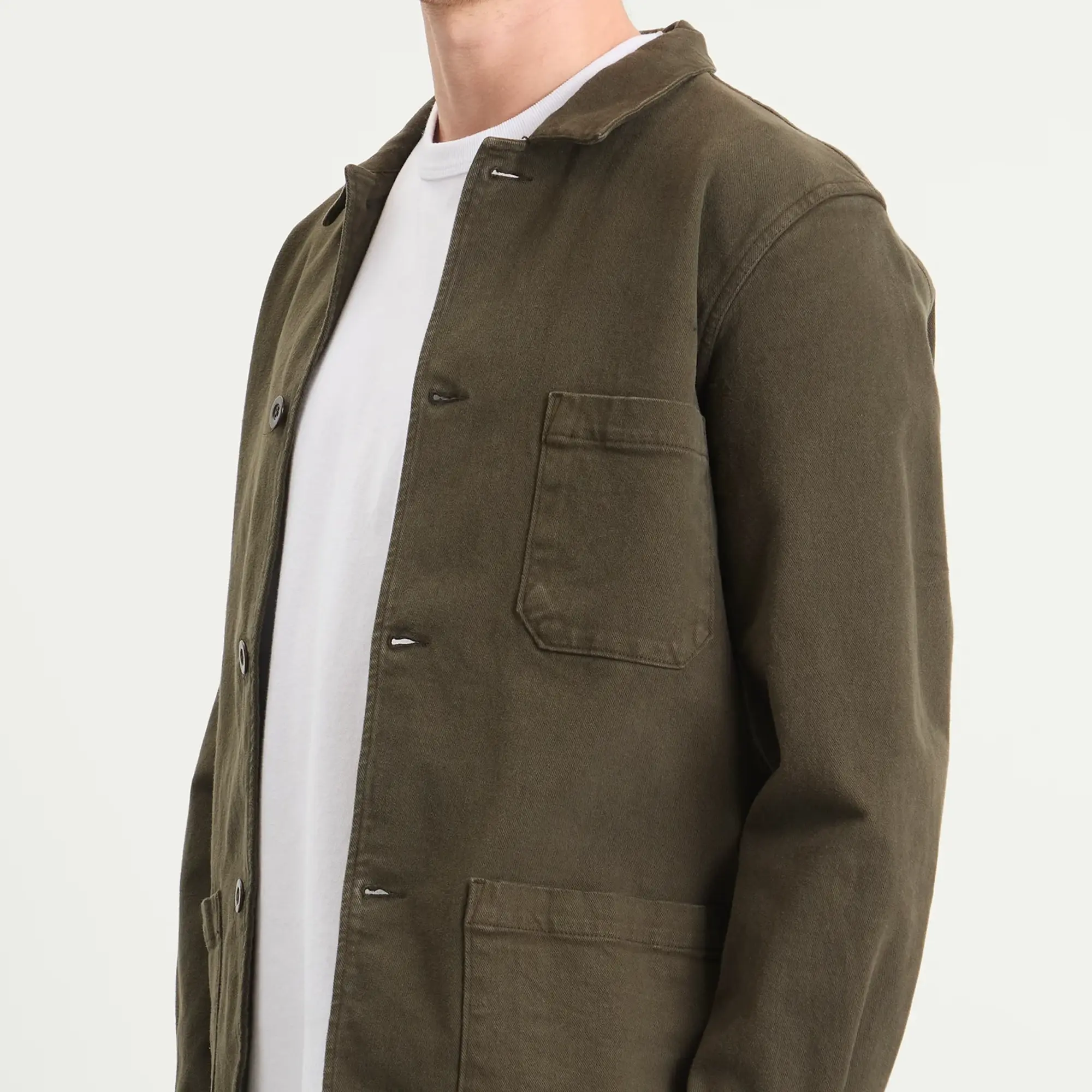 Portuguese Flannel Men's Labura Chore Jacket Olive