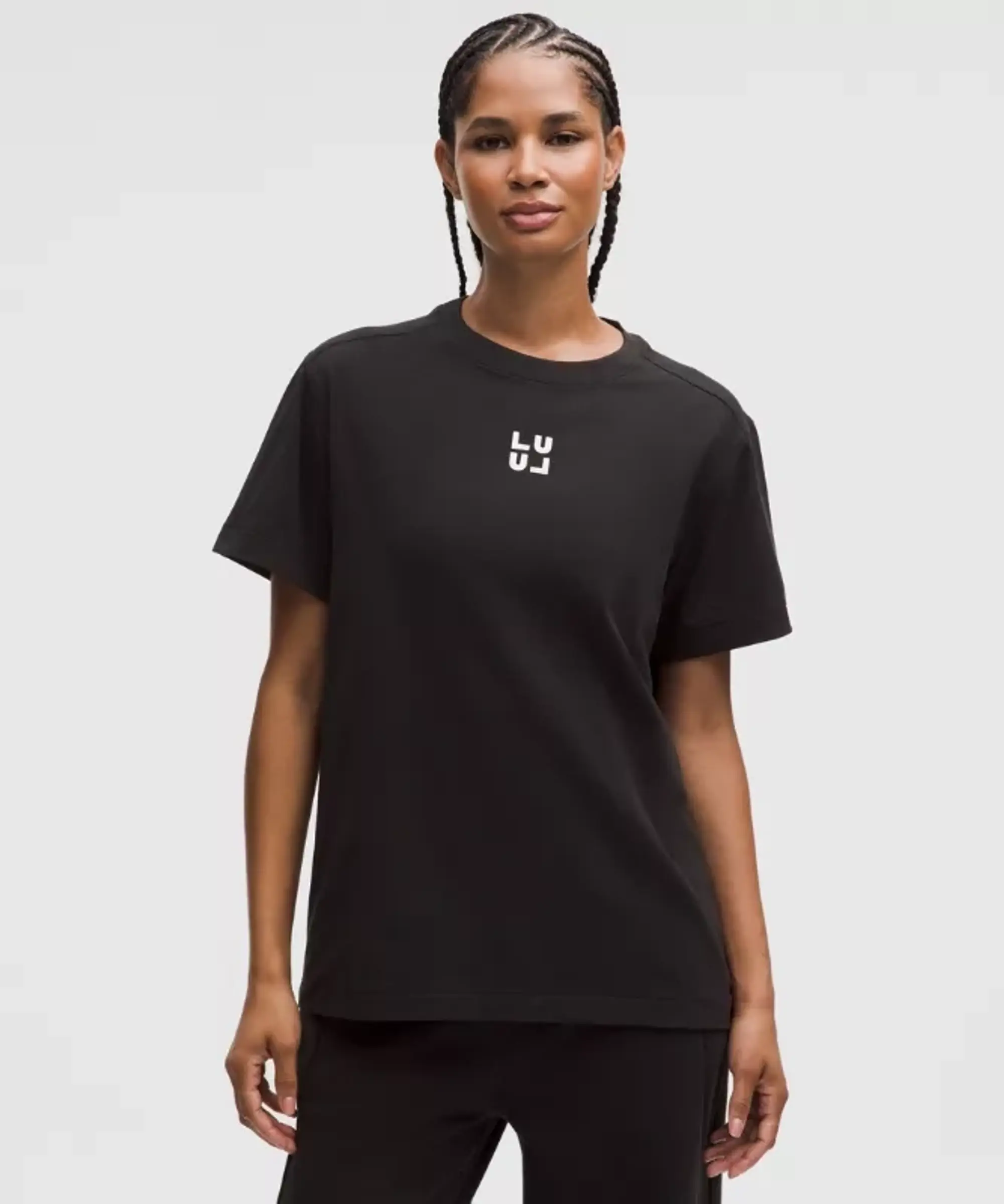 lululemon – Women's All Yours Organic T-Shirt Wordmark – Color Black – Size Large