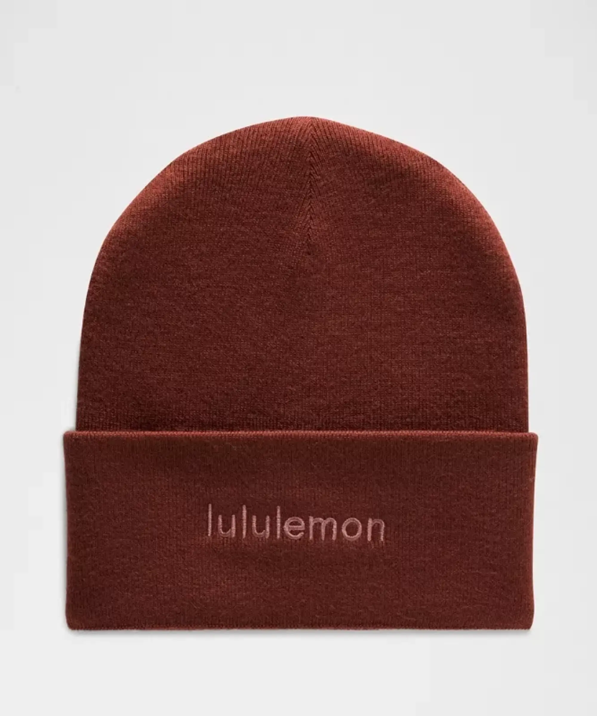 lululemon – Warm Revelation Beanie Hat Wordmark – Color Red