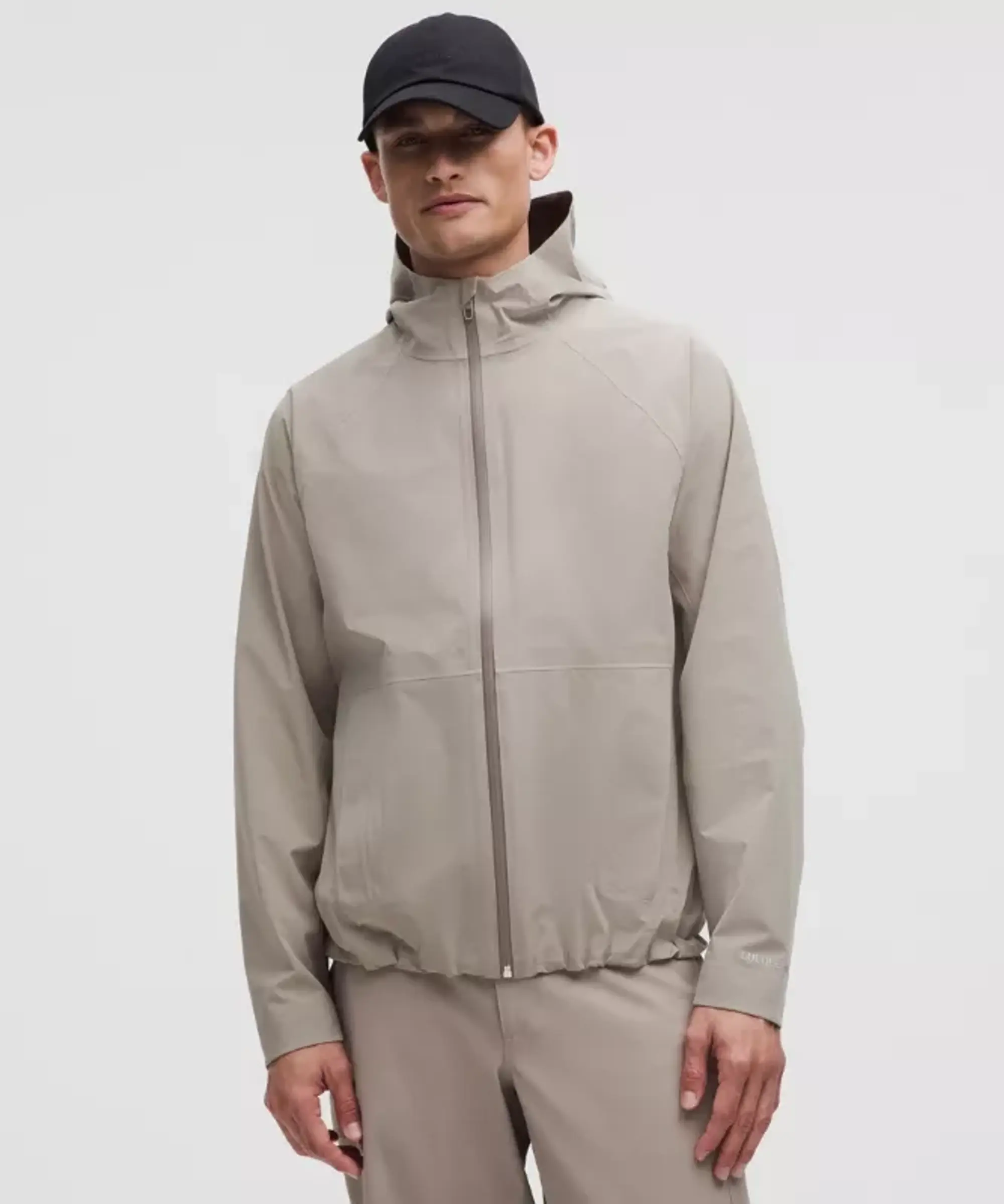lululemon – Men's Stretch Glyde Waterproof Jacket – Color Grey/Khaki – Size Small