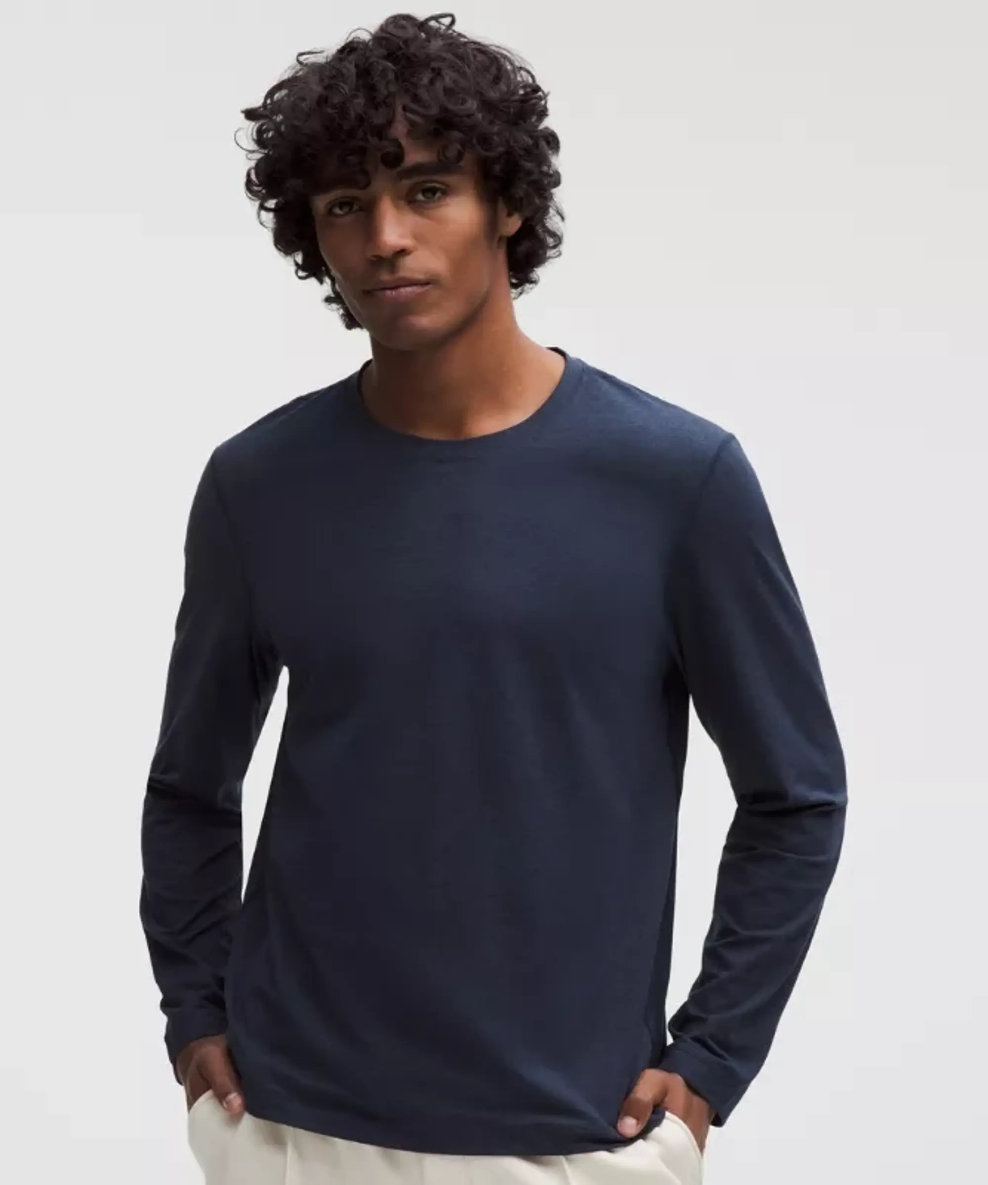 lululemon – Men's Soft Jersey Long-Sleeve Shirt – Color Blue – Size Large