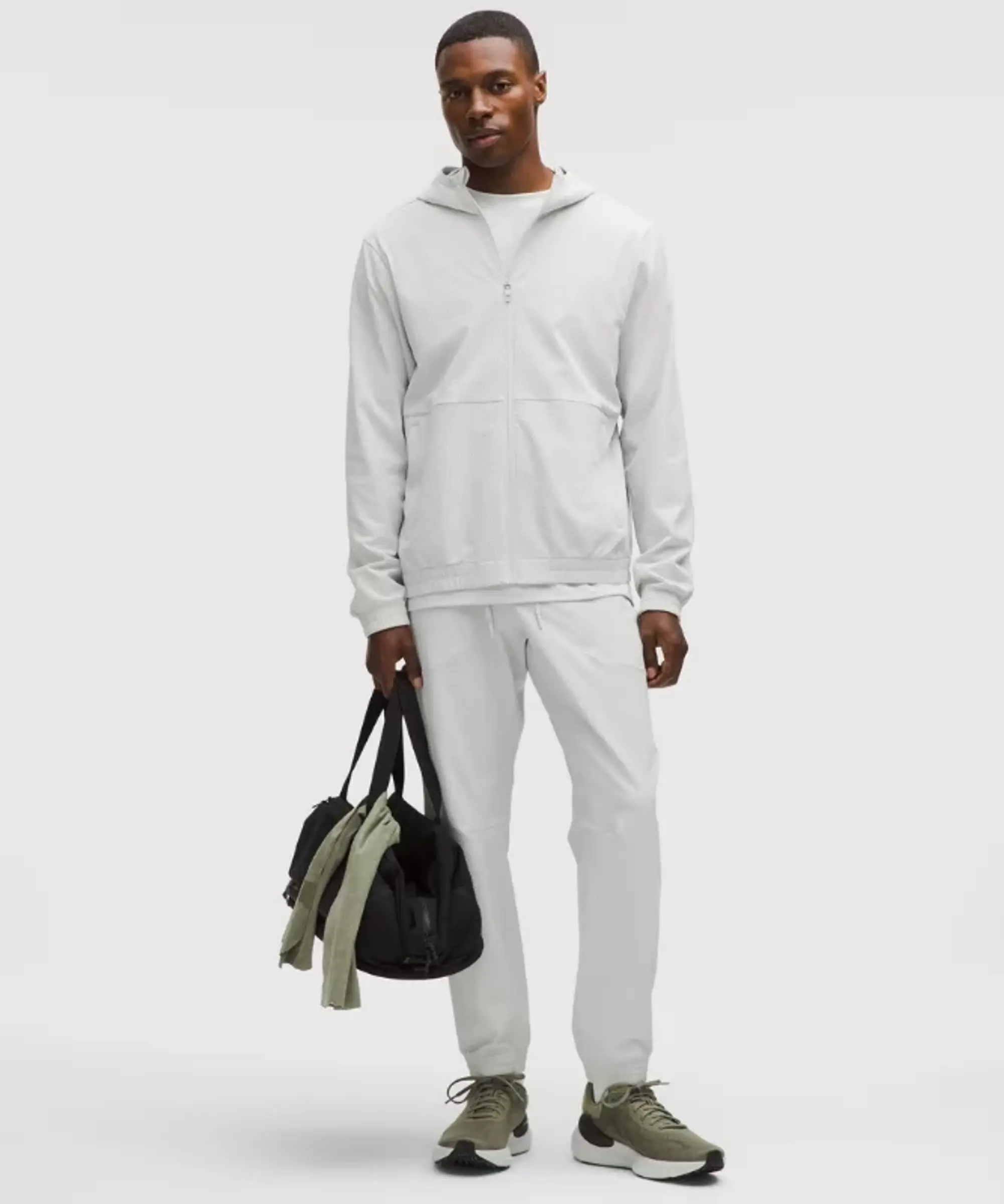lululemon – Men's License to Train Textured Full Zip Jacket – Color White – Size Small