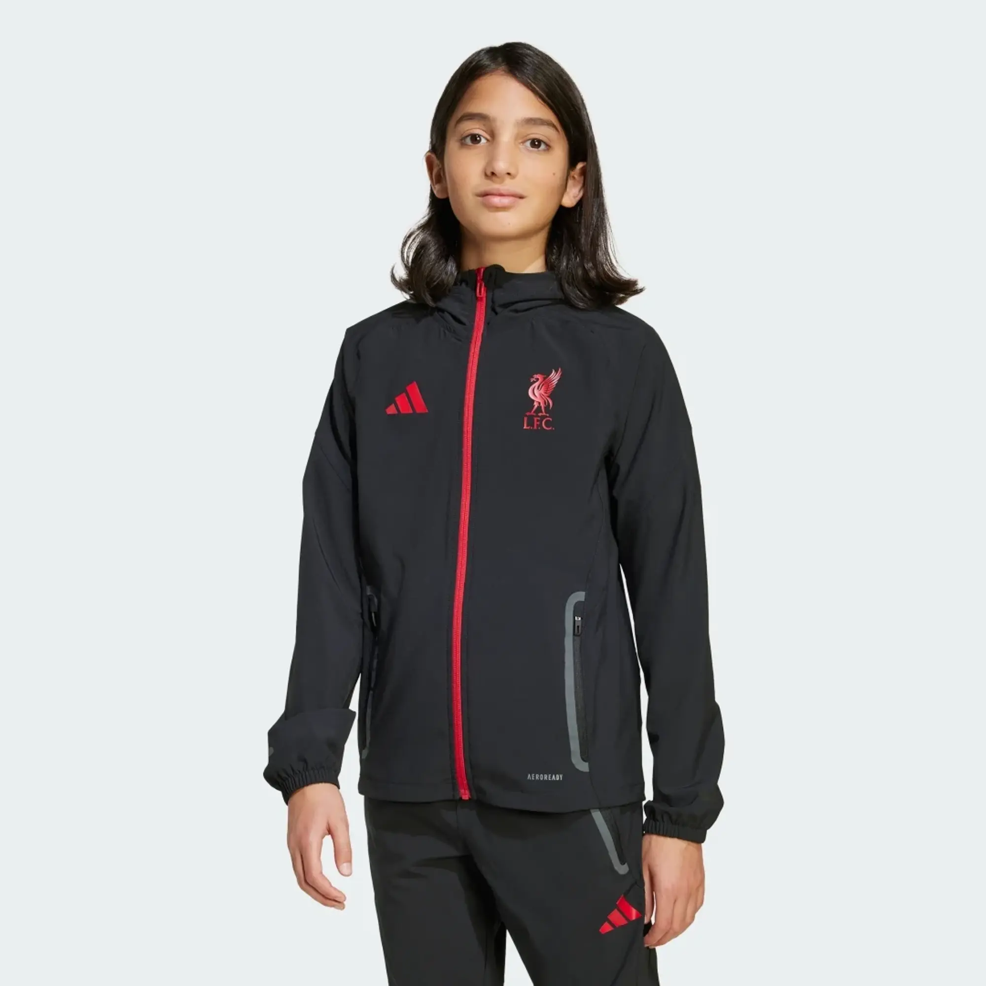 adidas Liverpool FC Tiro 25 Competition Vis Tech Travel Jacket Kids