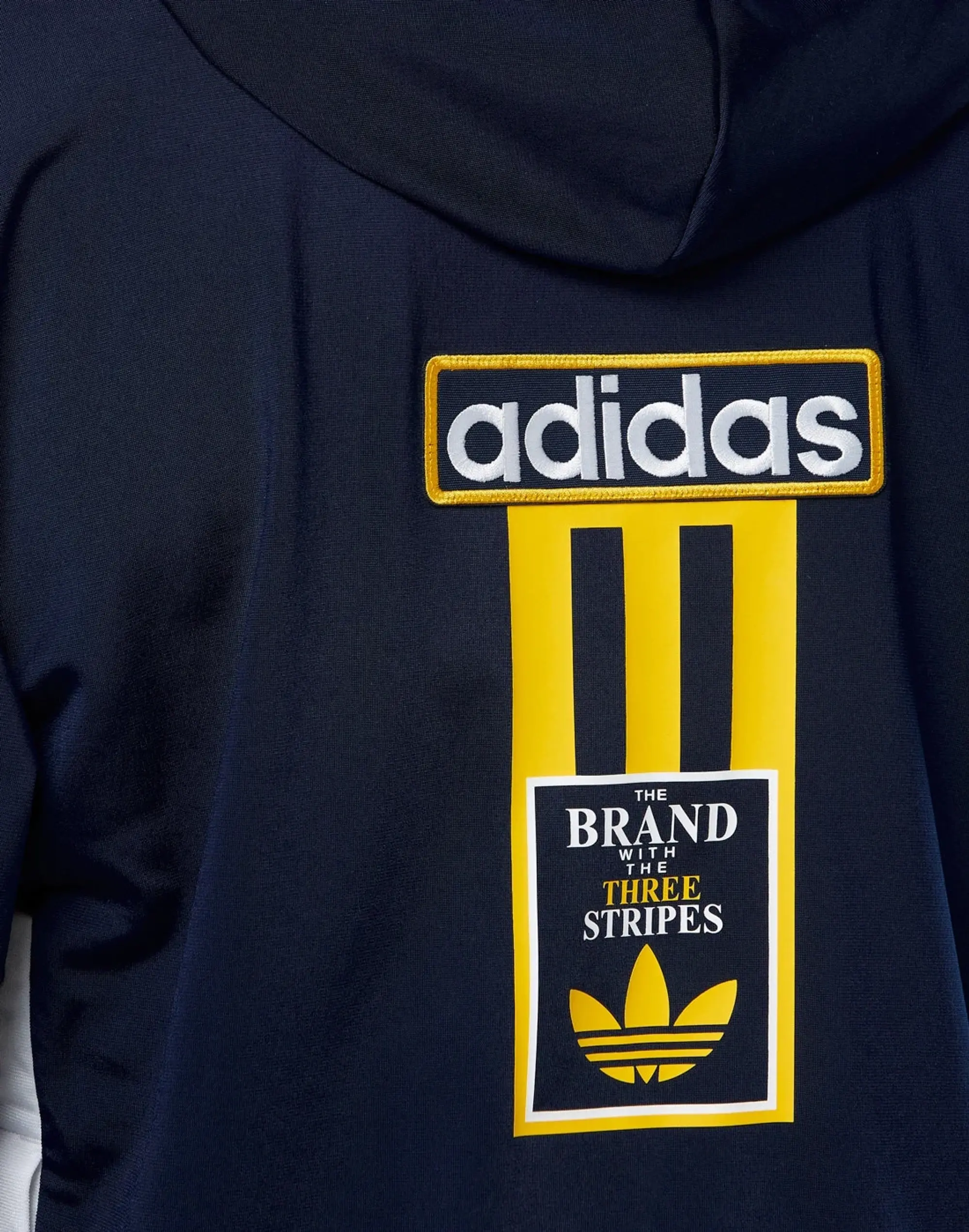 Men's Adidas Originals Adibreak Full Zip Hoodie Wh in Navy Blue/Gold 