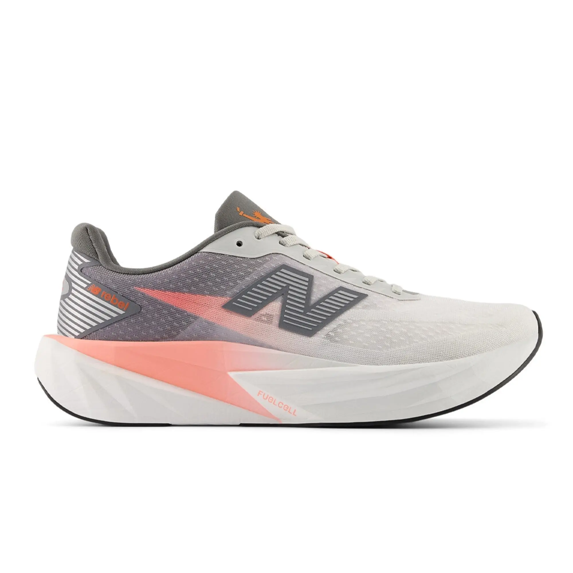 New Balance Men's TCS NYC Marathon FuelCell Rebel v5 in Pink/Grey/Orange Synthetic