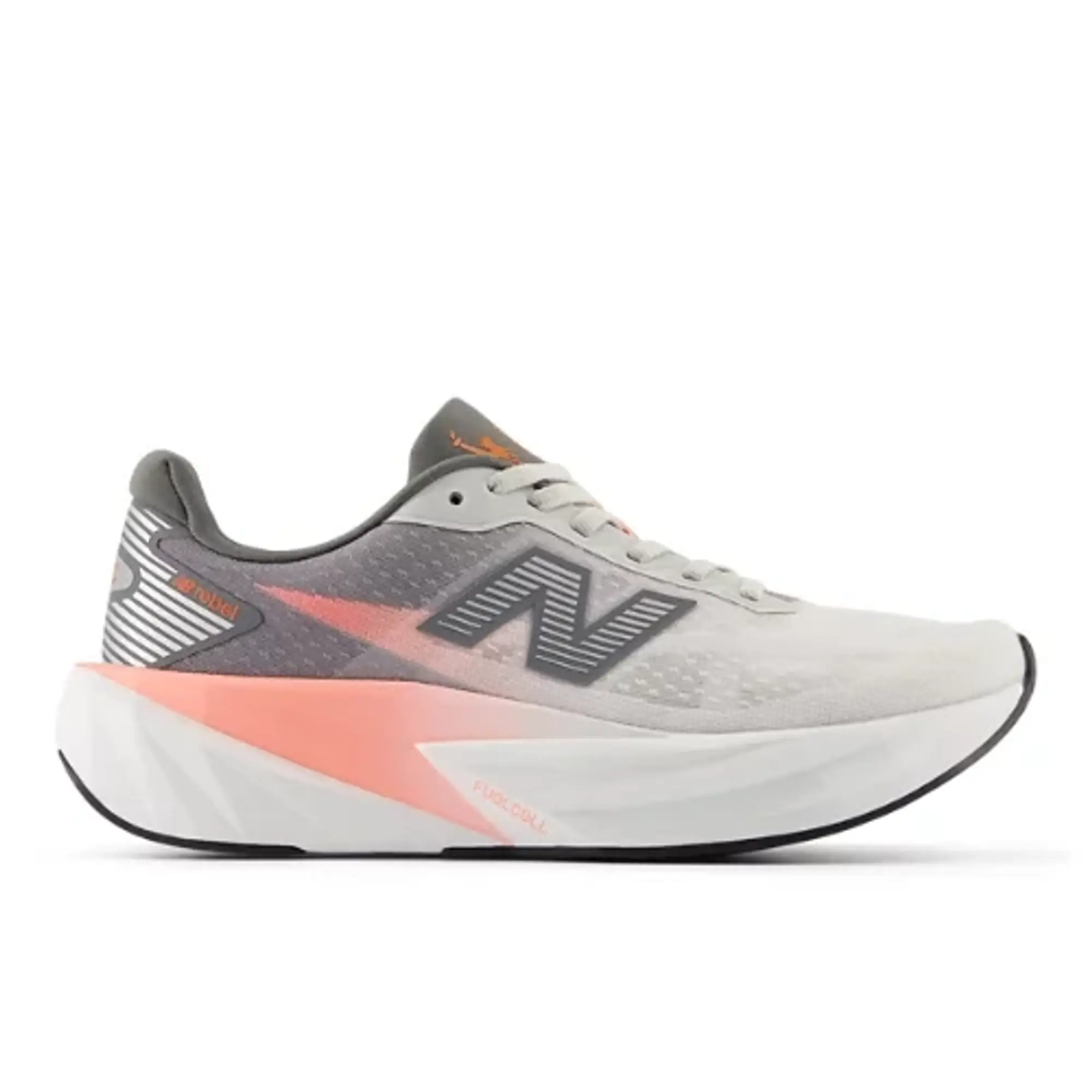 New Balance Women's TCS NYC Marathon FuelCell Rebel v5 in Pink/Grey/Orange Synthetic