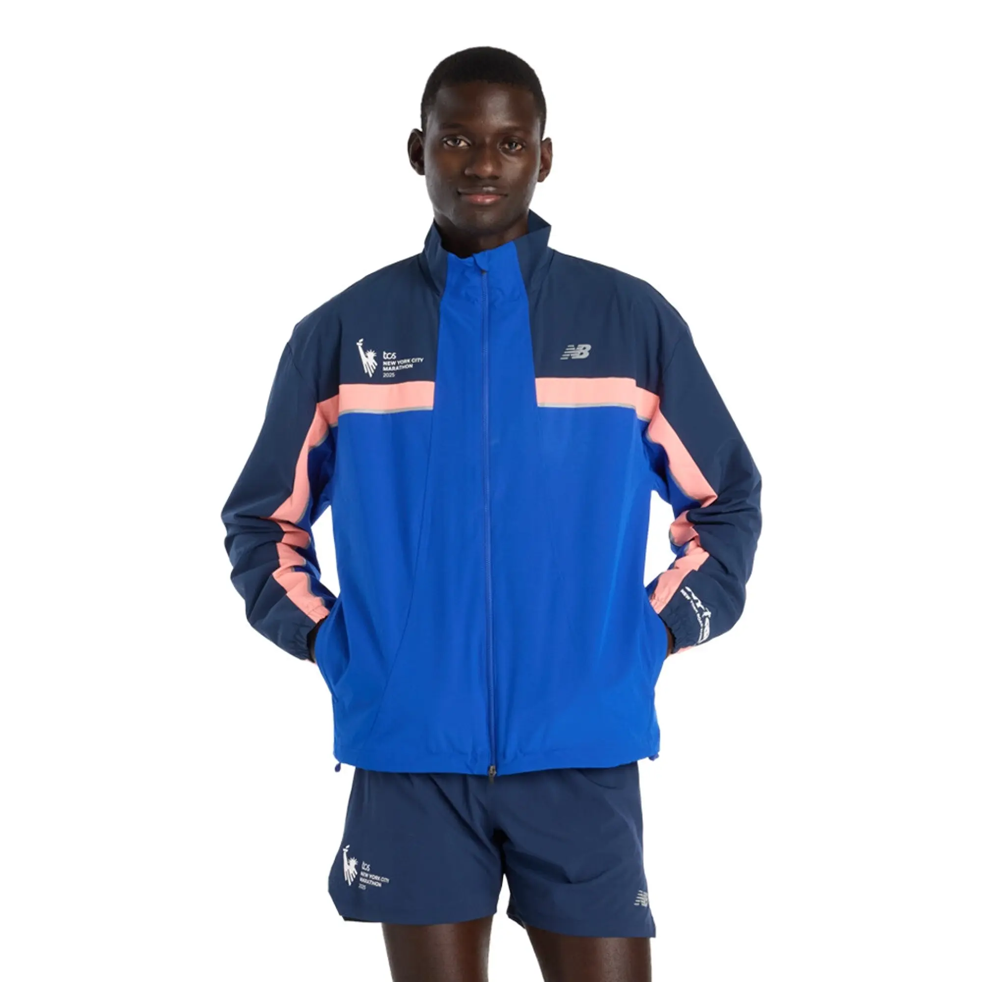New Balance Men's NYC Marathon 2025 Jacket in Blue Polywoven